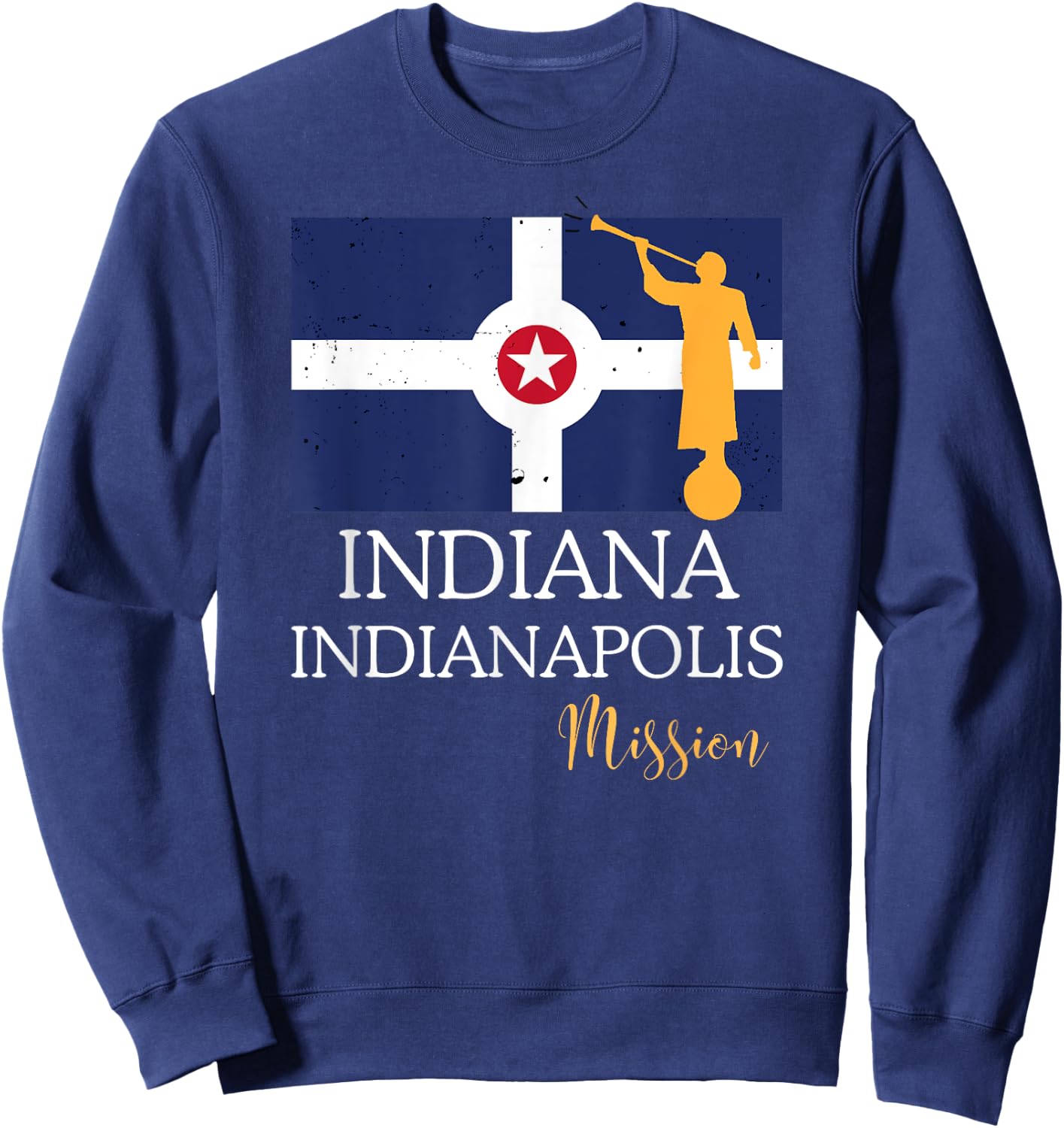 Indiana Indianapolis Mormon LDS Mission Missionary Sweatshirt - Sweatshirt | Navy