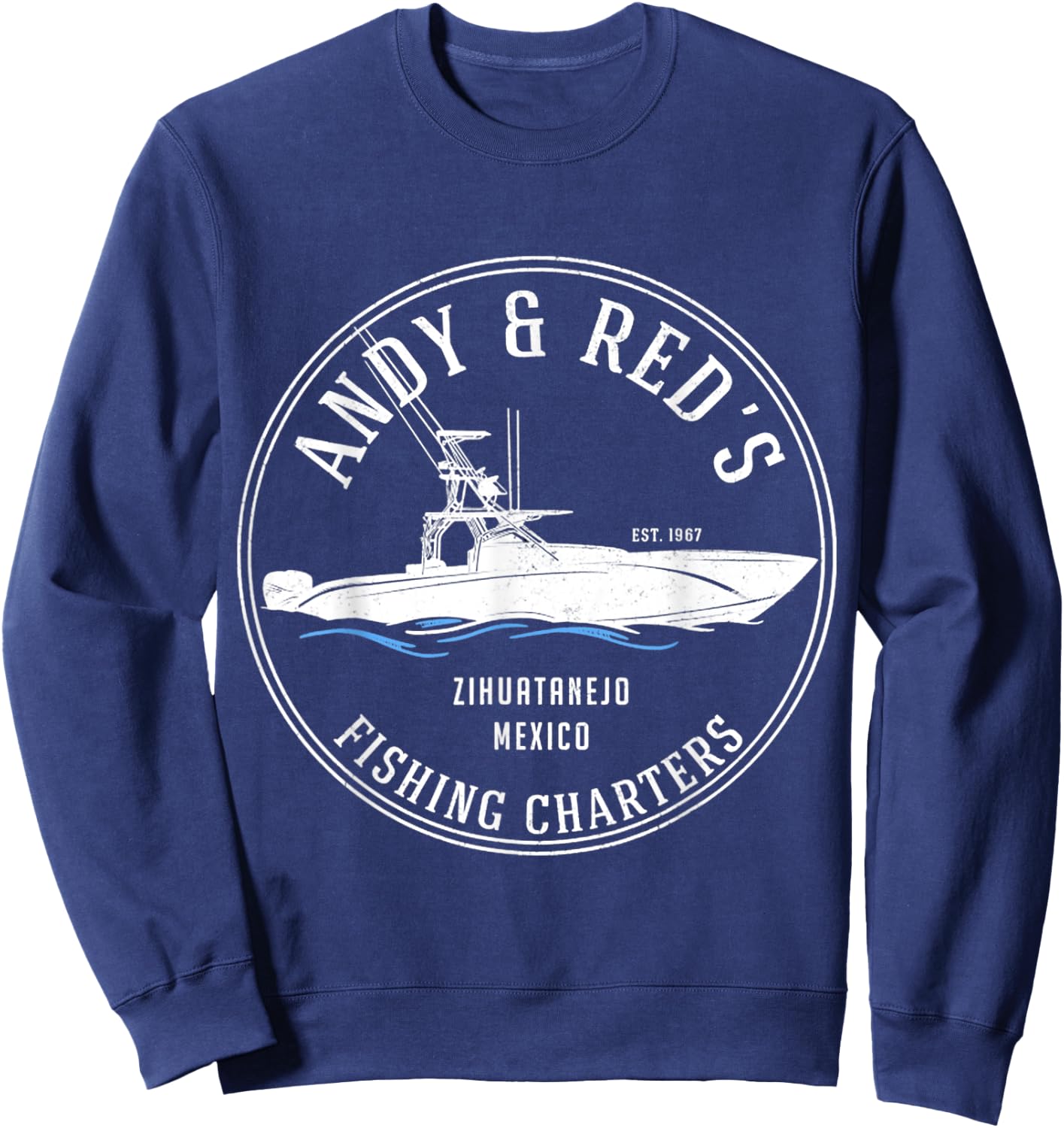Vintage Andy & Red's Fishing Charters Sweatshirt - Sweatshirt | Navy