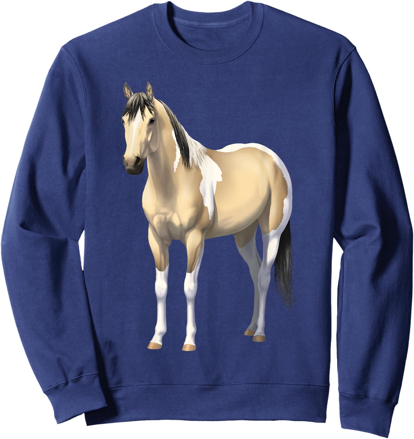 Buttermilk Buckskin Pinto Quarter Horse Paint Horse Sweatshirt - Sweatshirt | Navy