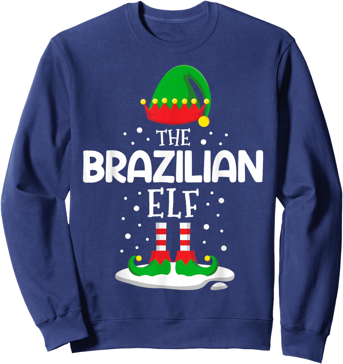 The Brazilian Elf Christmas Family Matching Outfit Xmas Sweatshirt - Sweatshirt | Navy
