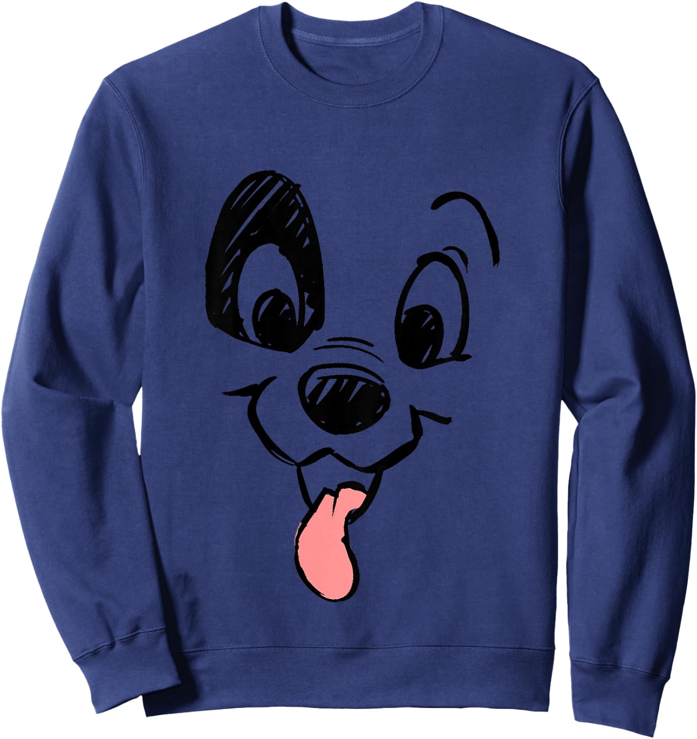 Kids Disney 101 Dalmatians Toddler Dalmatian Big Face Youth Sweatshirt - Sweatshirt | Navy