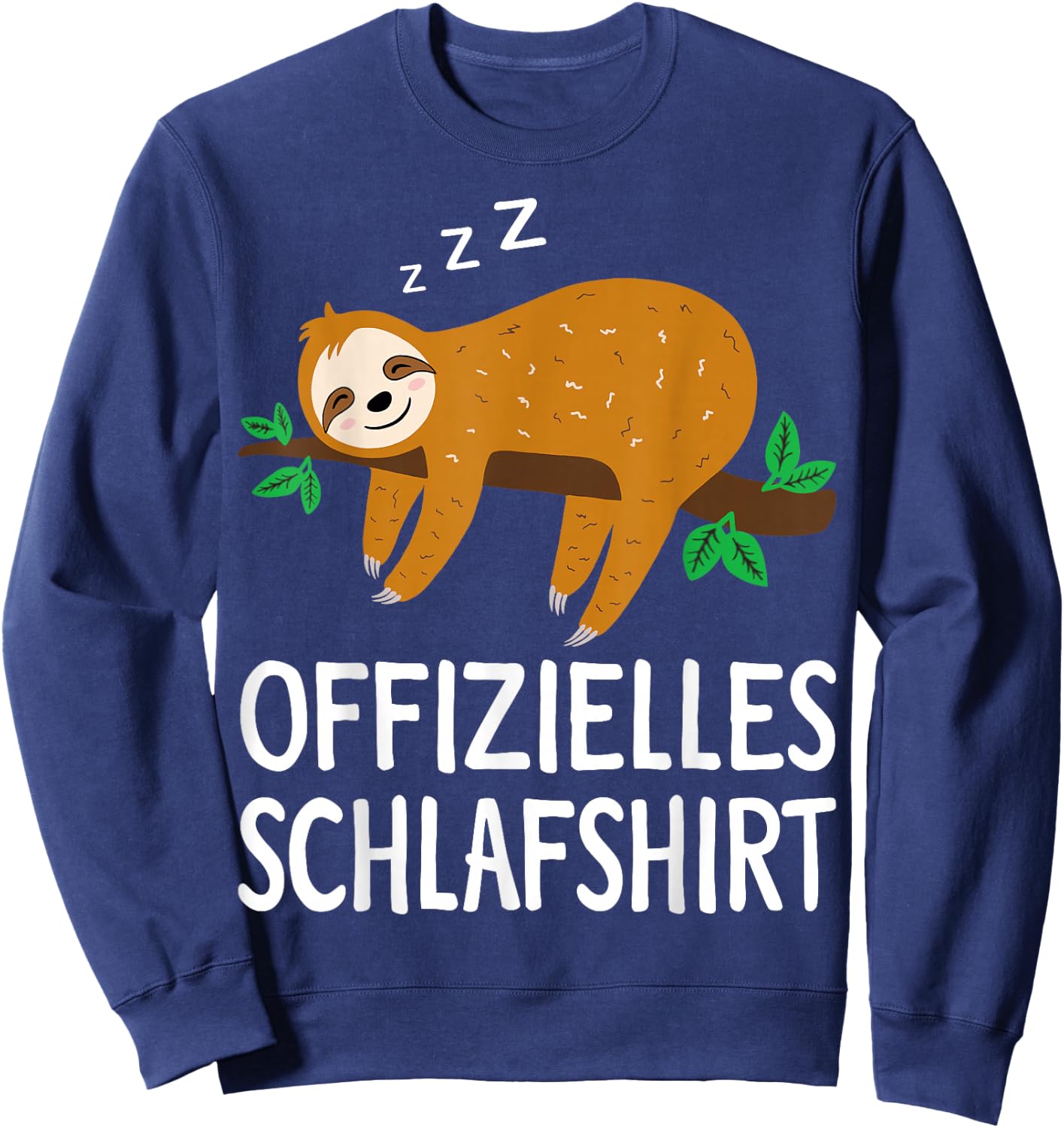 Official Sleepshirt Sloth Nightdress Pyjamas Gift , black Sweatshirt - Sweatshirt | Navy