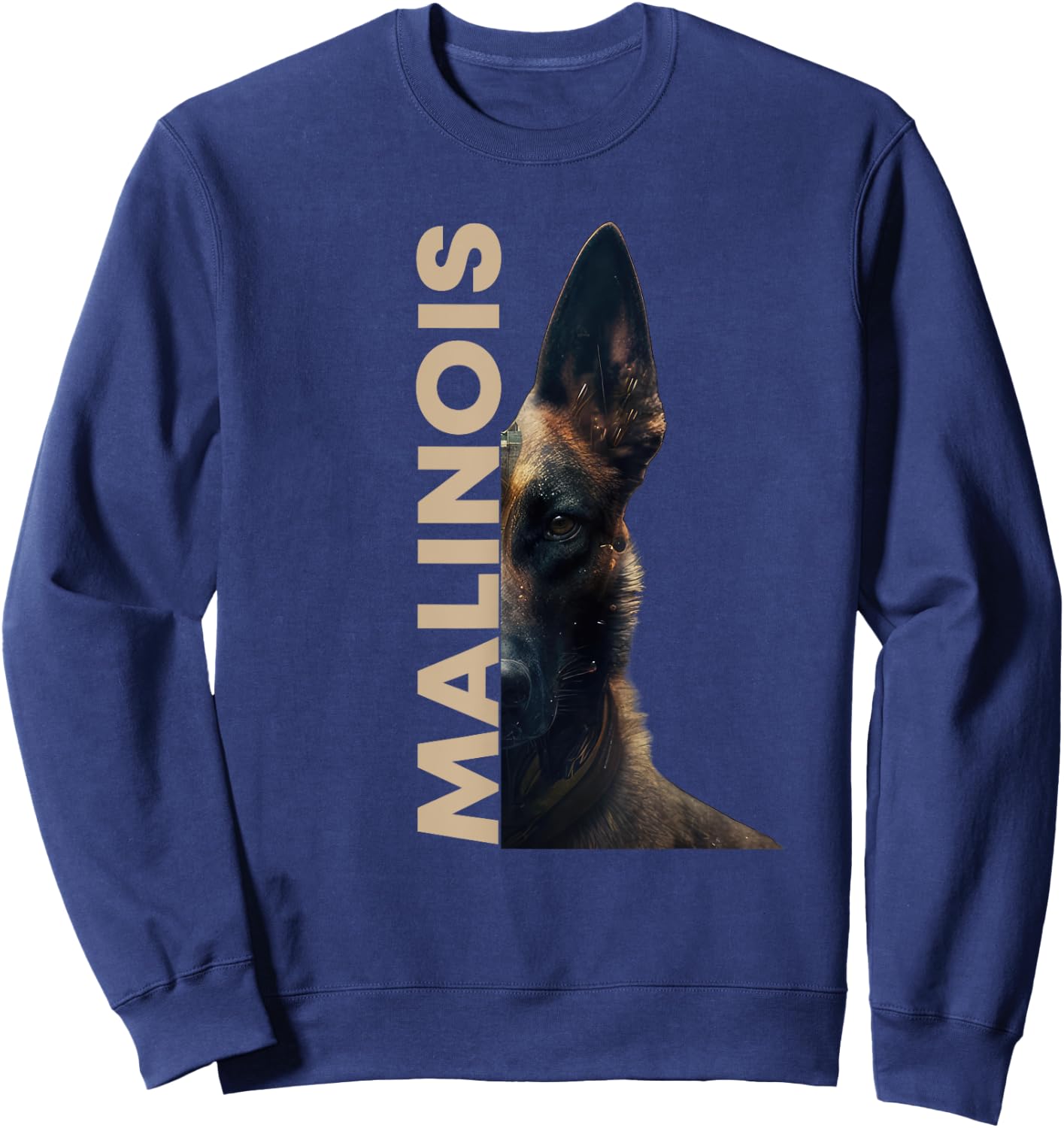 Malinois Belgian Shepherd Dog Masters Lady , black Sweatshirt - Sweatshirt | Navy