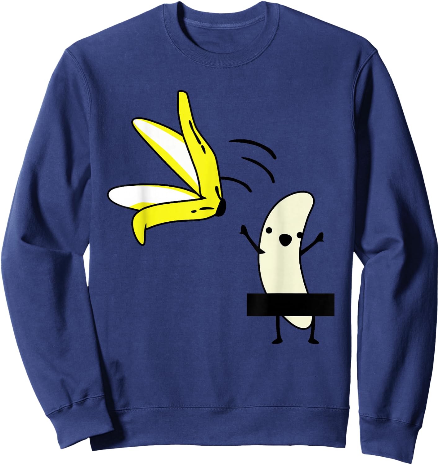 Nude banana | Funny goofy Sweatshirt - Sweatshirt | Navy