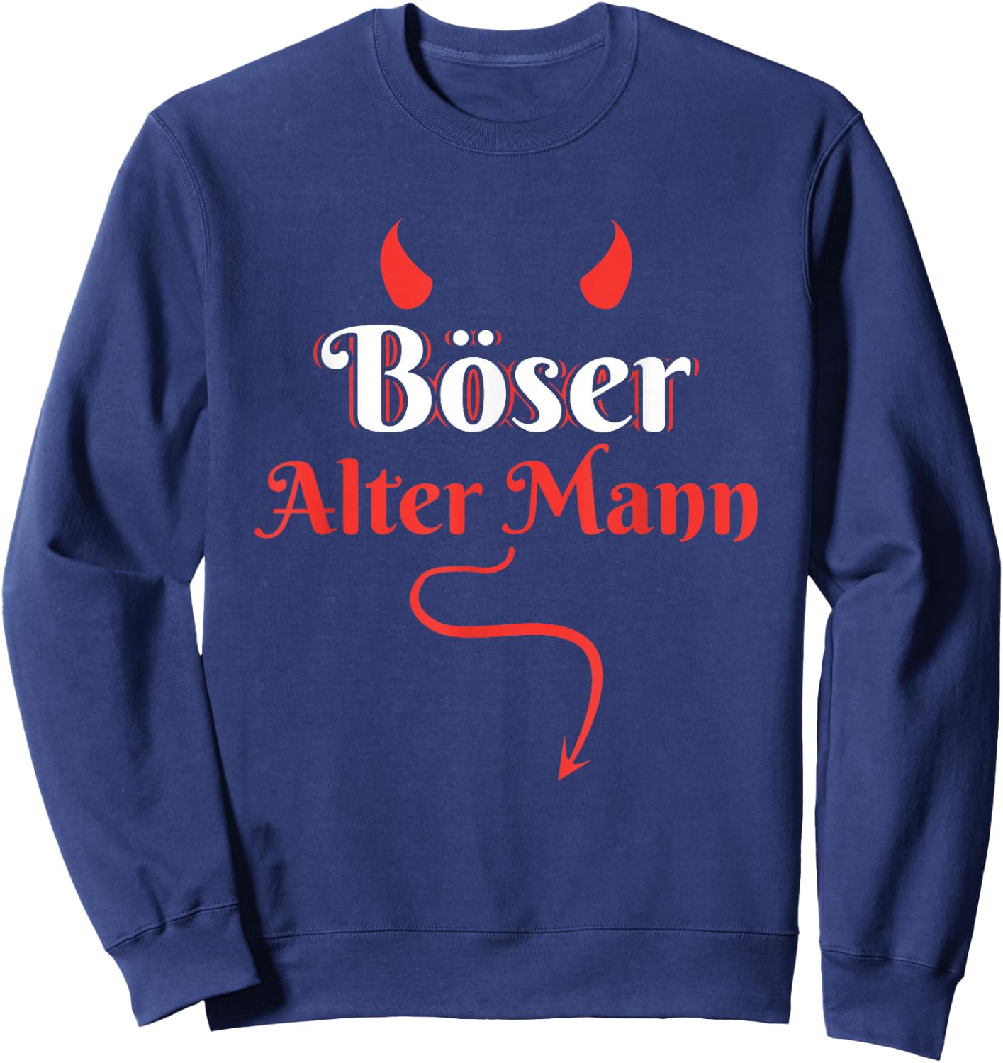 Opa Großvater Sarkasmus Biker Rocker Böser Alter Mann Sweatshirt - Sweatshirt | Navy
