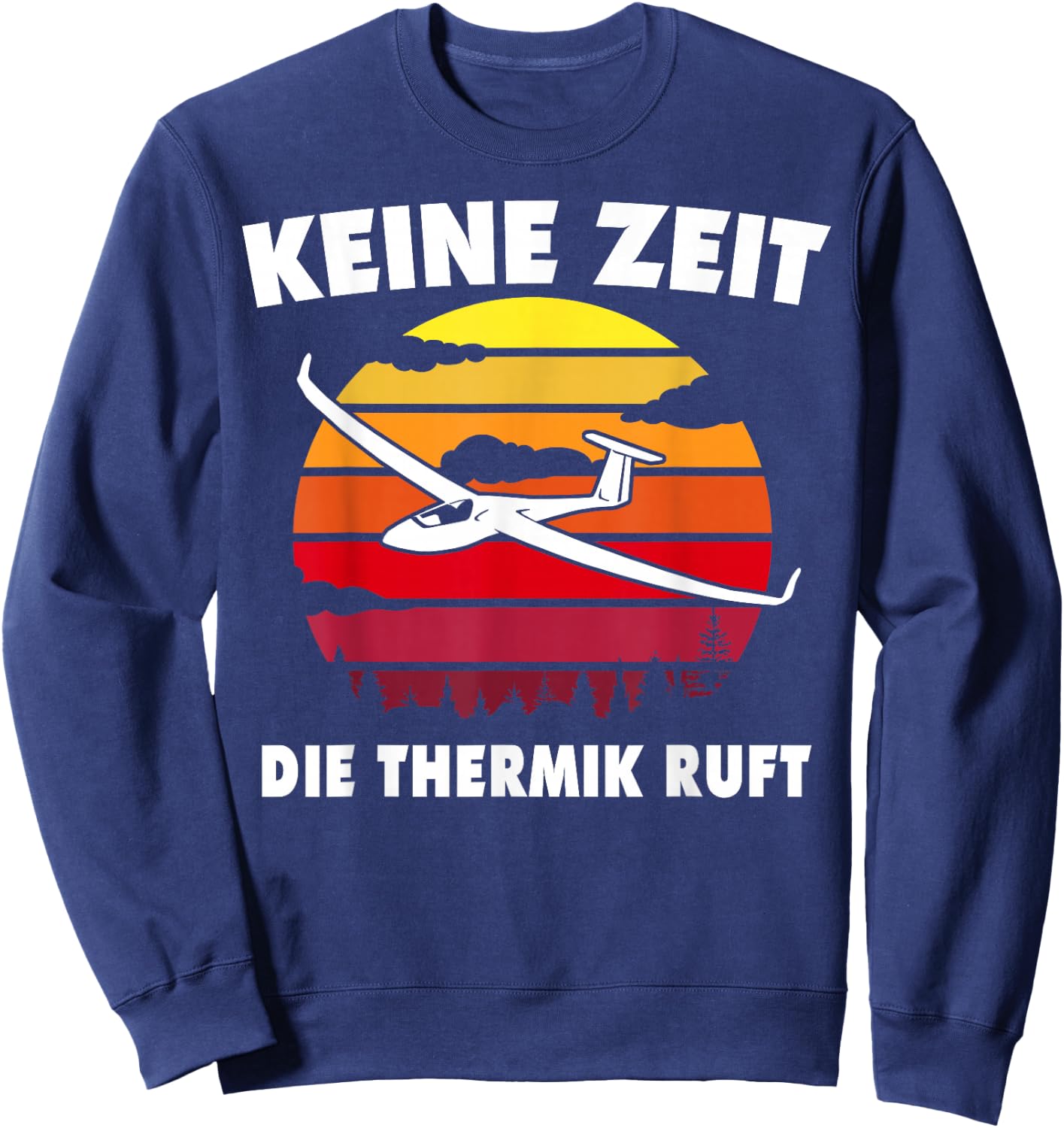 Glider pilot Glider Flying Glider Sailing Fly , black, s Sweatshirt - Sweatshirt | Navy
