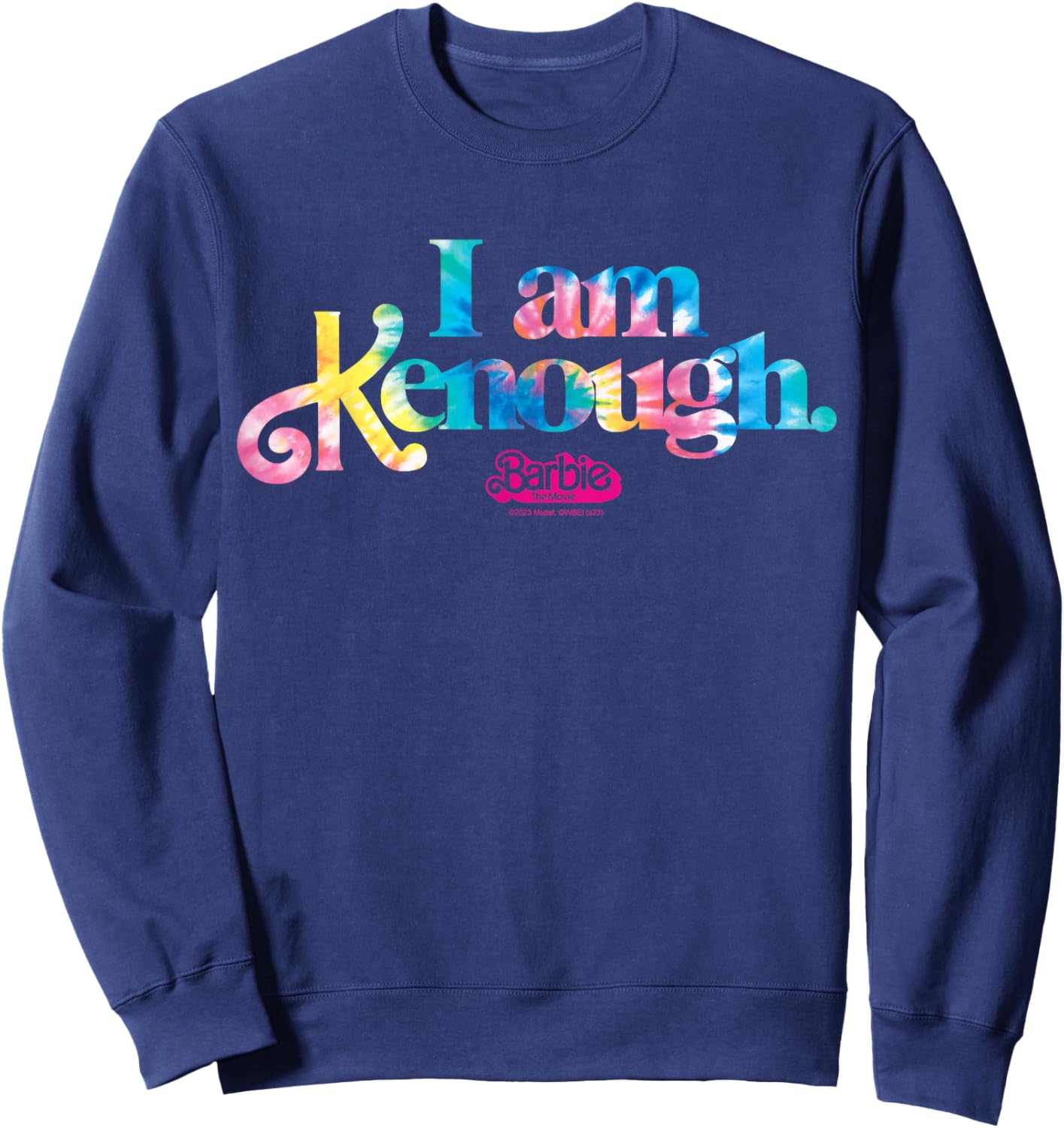 Barbie The Movie - I'm Kenough Tie Dye Logo , black Sweatshirt - Sweatshirt | Navy