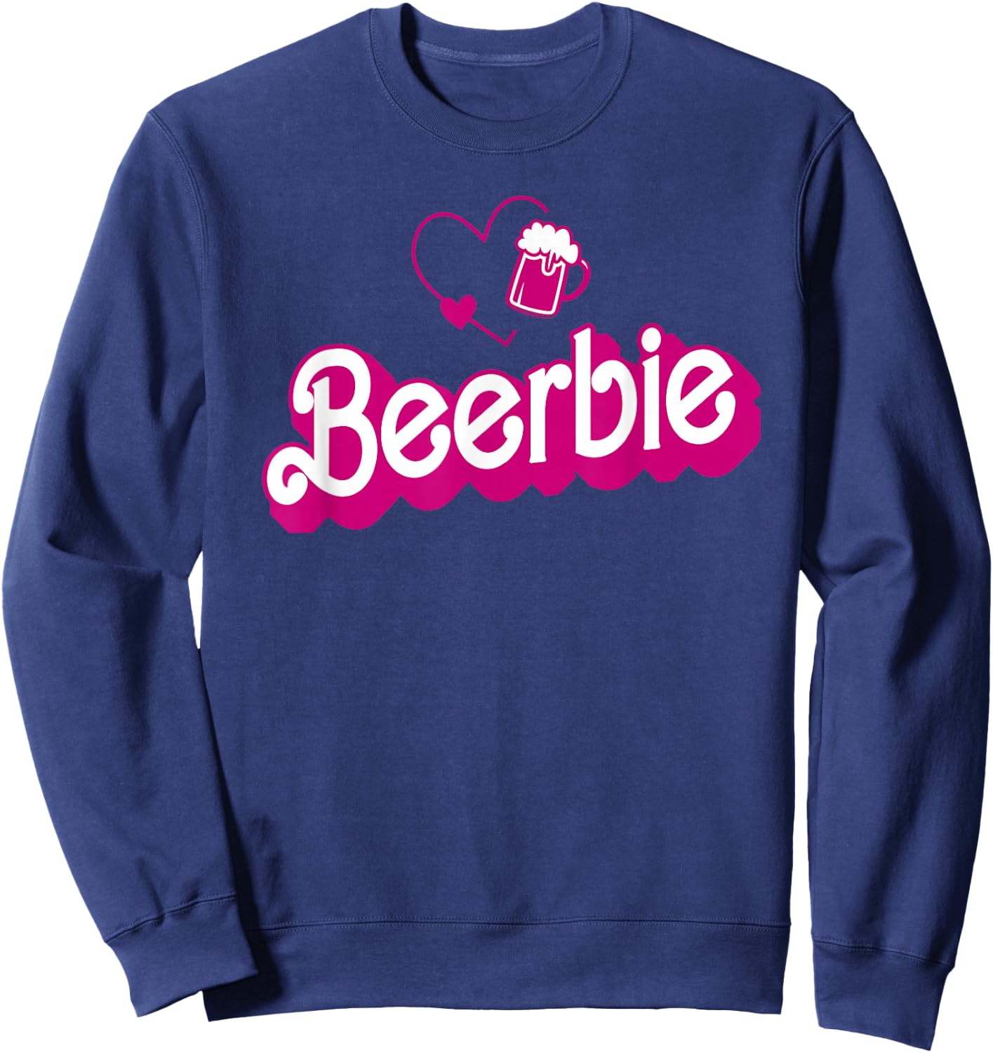 Retro Beer Pun Bar Pub Crawl Party Men Women Funny Beer Sweatshirt - Sweatshirt | Navy
