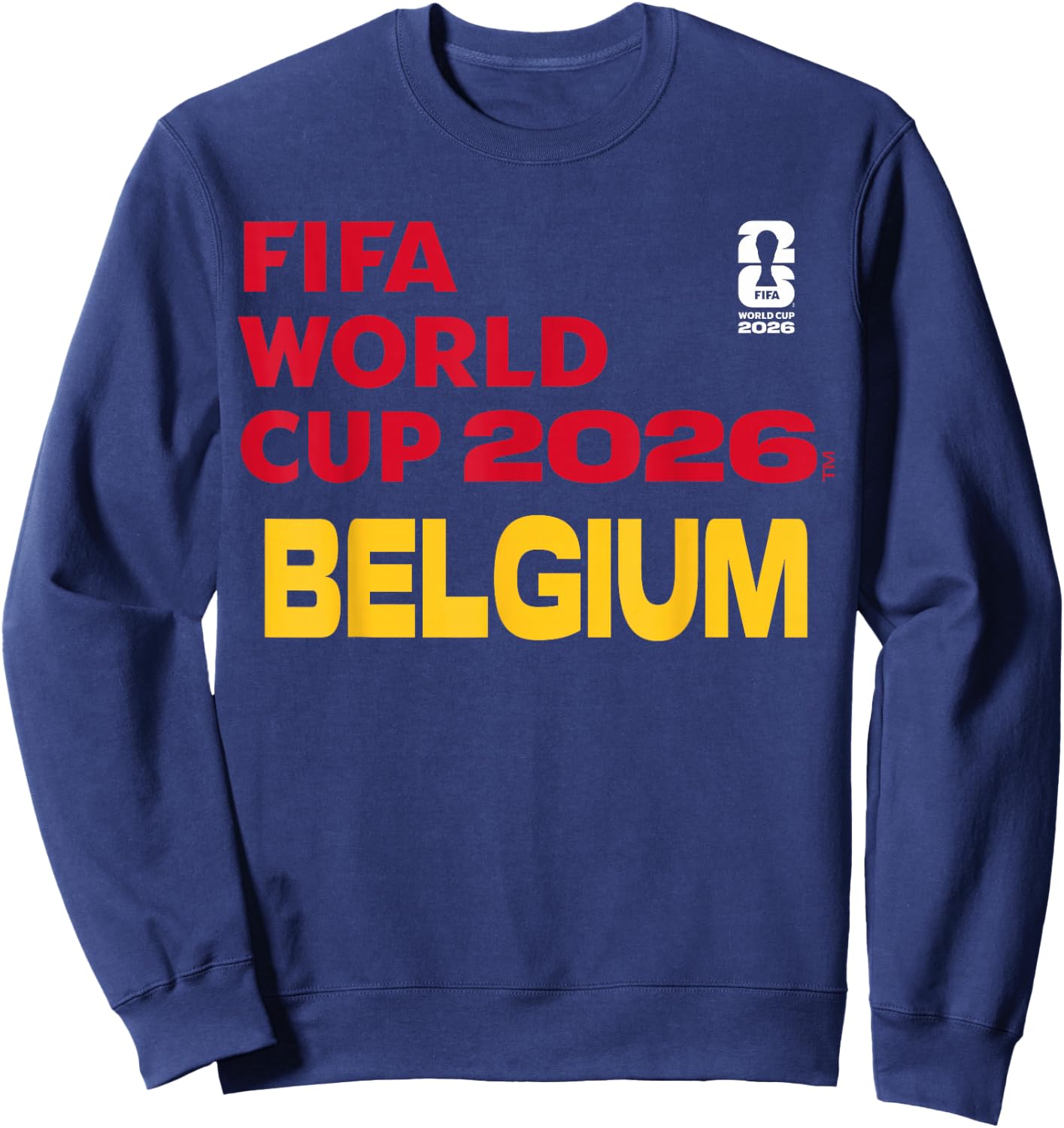 FIFA World CUP26 Belgium Block Letters Sweatshirt - Sweatshirt | Navy