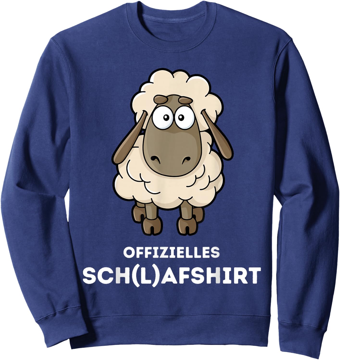 Official Sleep Shirt Sheep Pyjamas Nightdress , black Sweatshirt - Sweatshirt | Navy