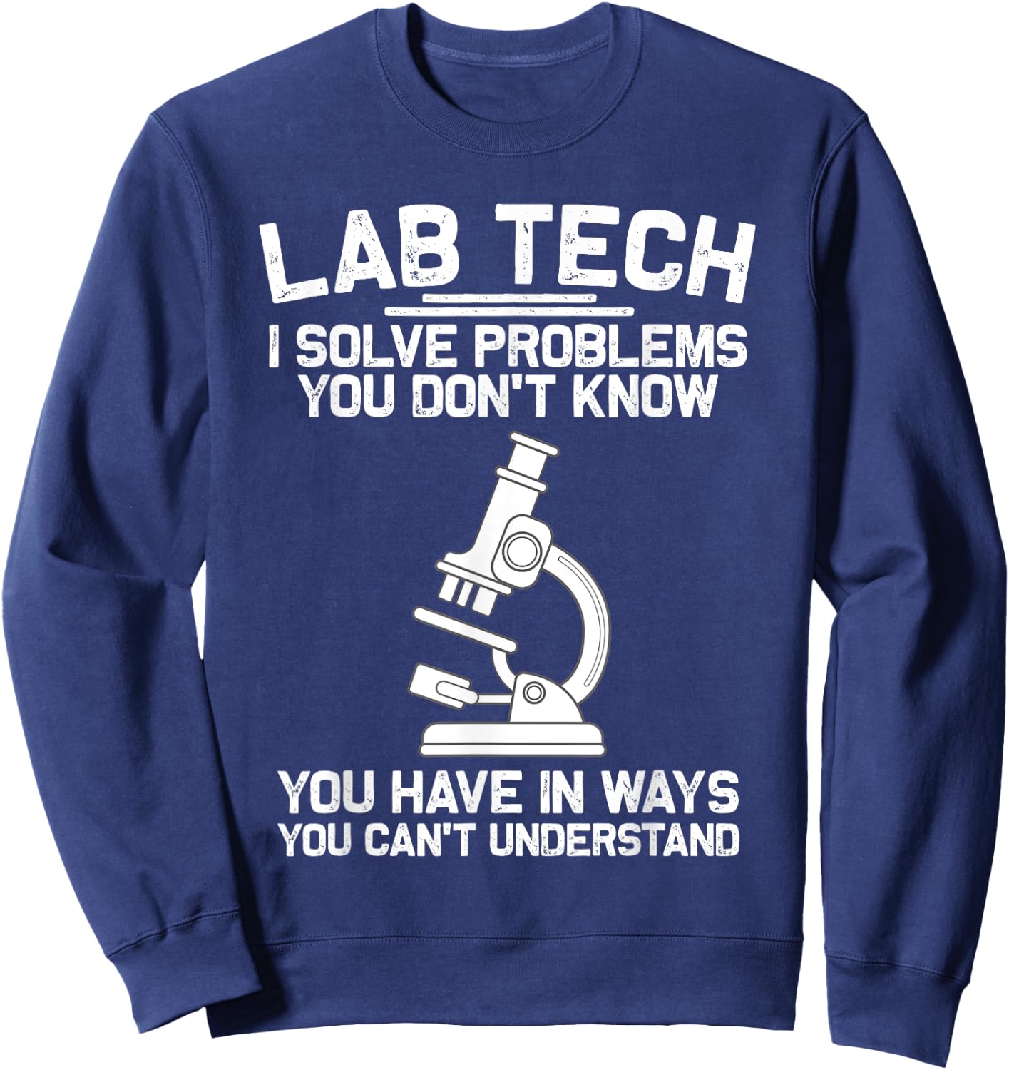 Funny Lab Tech Art Women Medical Laboratory Lab Week Sweatshirt - Sweatshirt | Navy