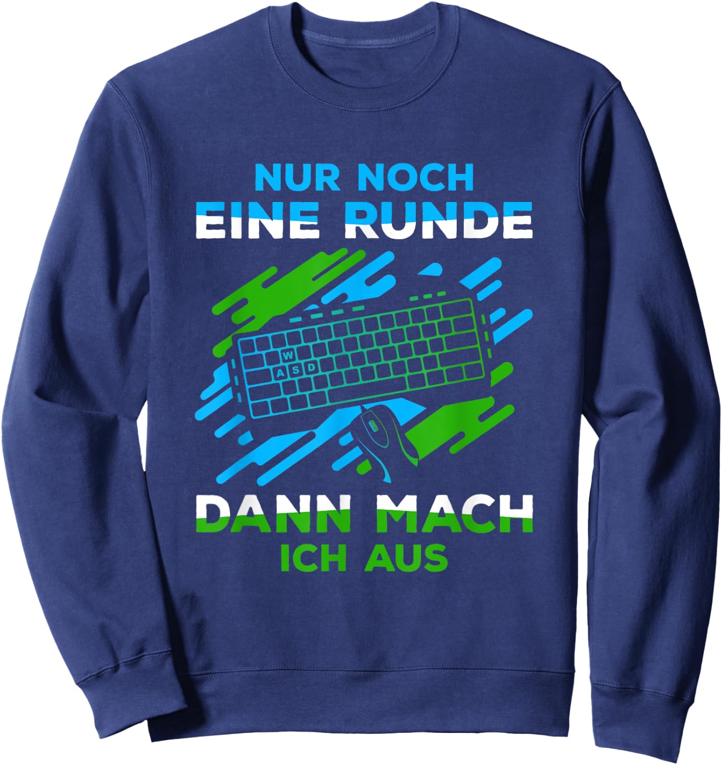 with German Text "Nur noch eine Runde "Nur noch eine Runde [German Language] Sweatshirt - Sweatshirt | Navy