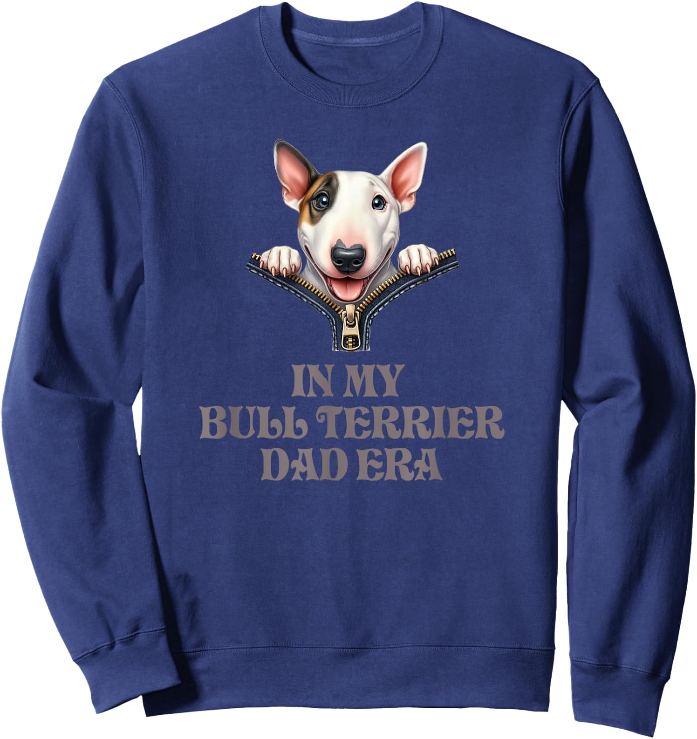 In My Bull Terrier Dad Era Sweatshirt - Sweatshirt | Navy
