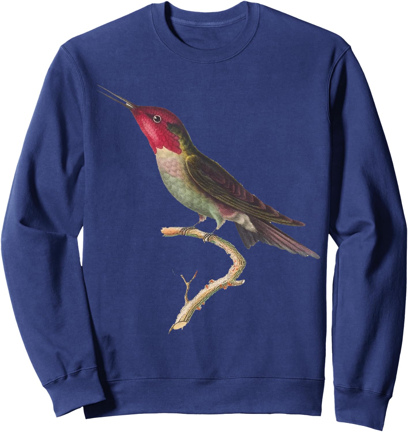 Hummingbird Beautiful Anna’s Hummingbird Sweatshirt - Sweatshirt | Navy