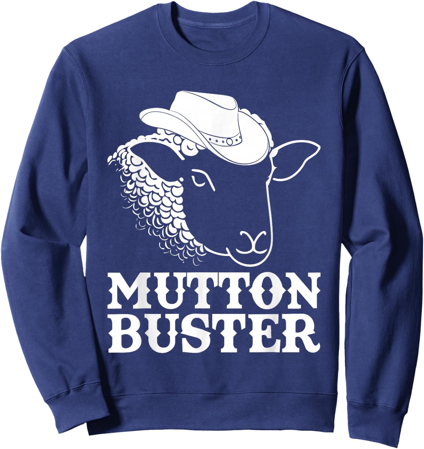 Mutton Busting Youth Rodeo Sheep Riding Kids Mutton Buster Sweatshirt - Sweatshirt | Navy