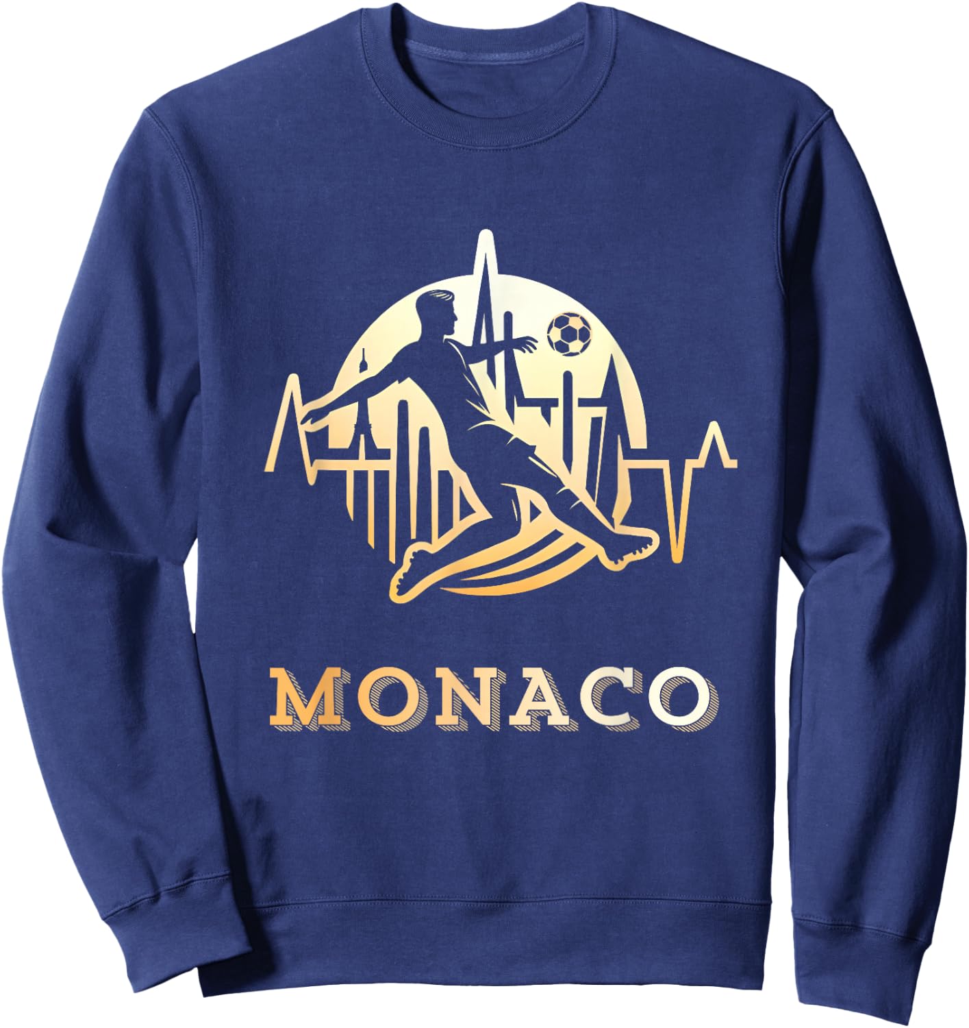 Gift Supporter Monaco Football Monegasque , Black, S Sweatshirt - Sweatshirt | Navy
