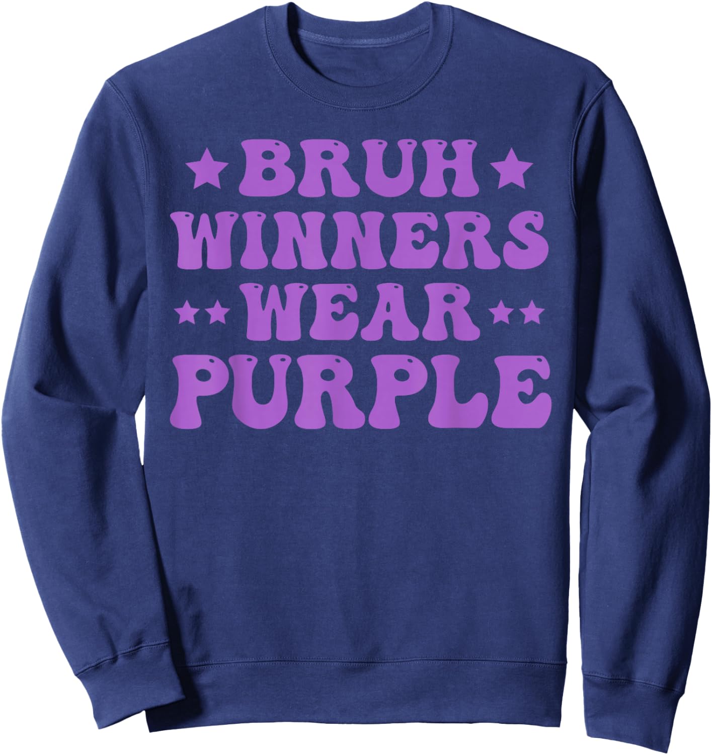 Winners Wear Purple Camp Team Spirit Week Matching Colors Sweatshirt - Sweatshirt | Navy