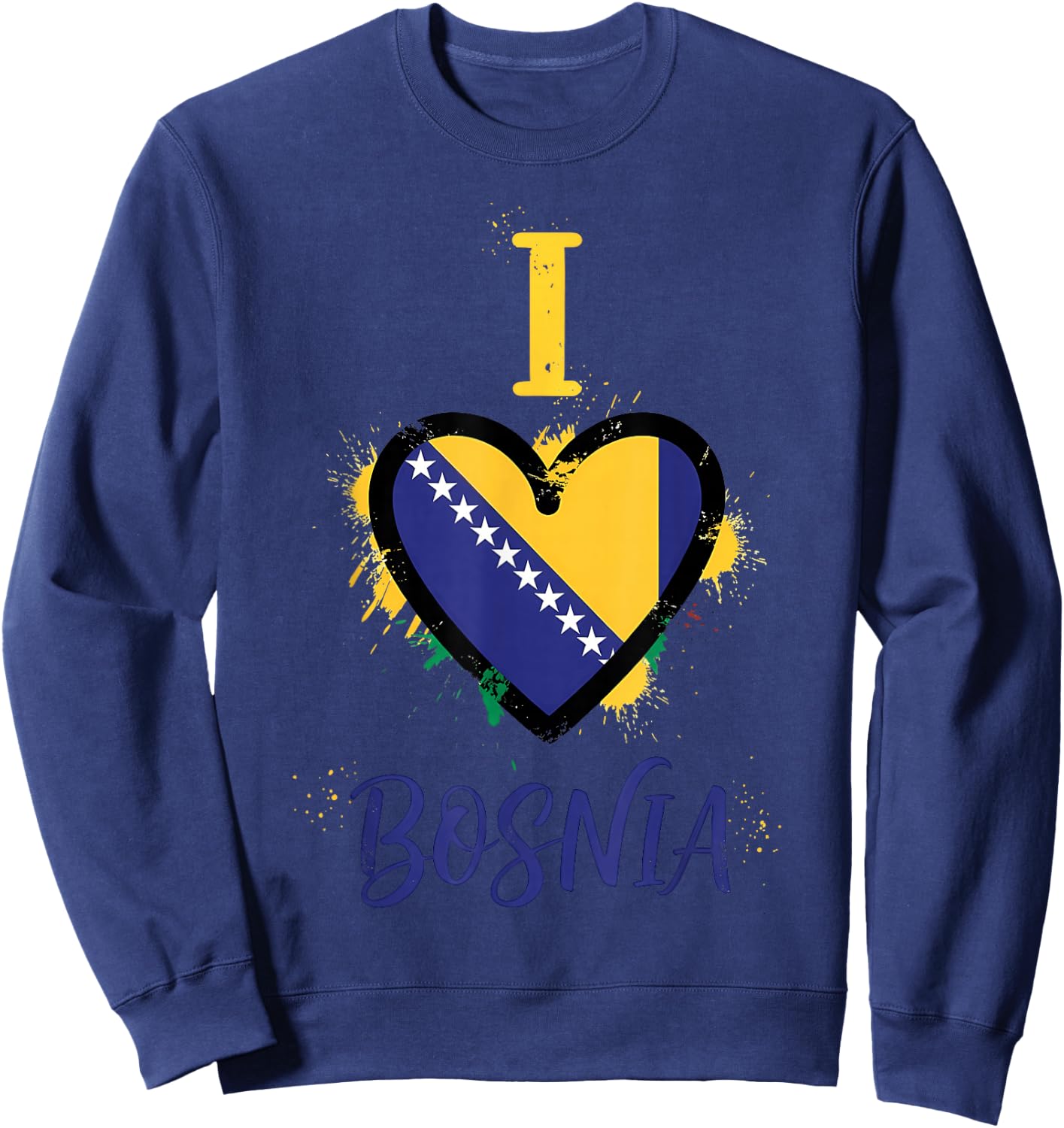 Bosnia Flag Bosnia and Herzegovina Roots Sweatshirt - Sweatshirt | Navy