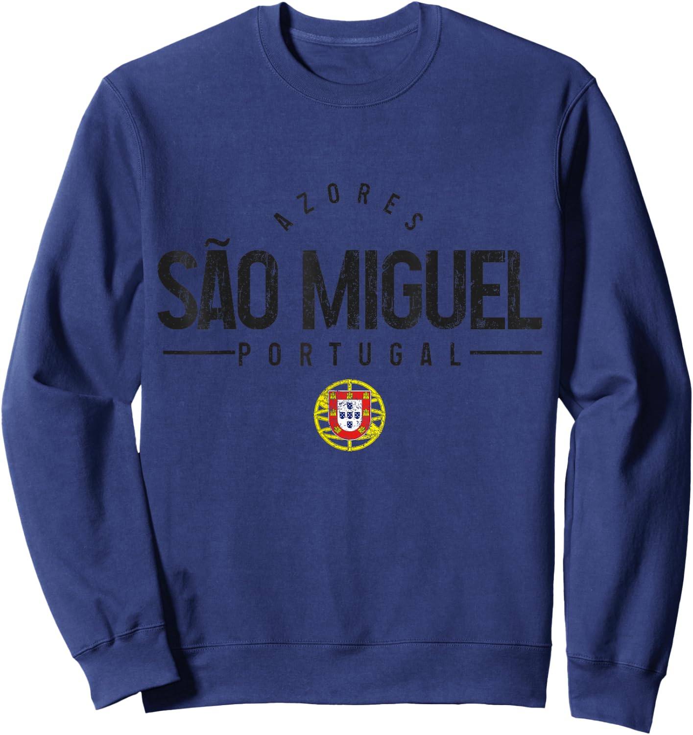 Sao Miguel Azores Portugal Vintage Souvenir Sweatshirt - Sweatshirt | Navy