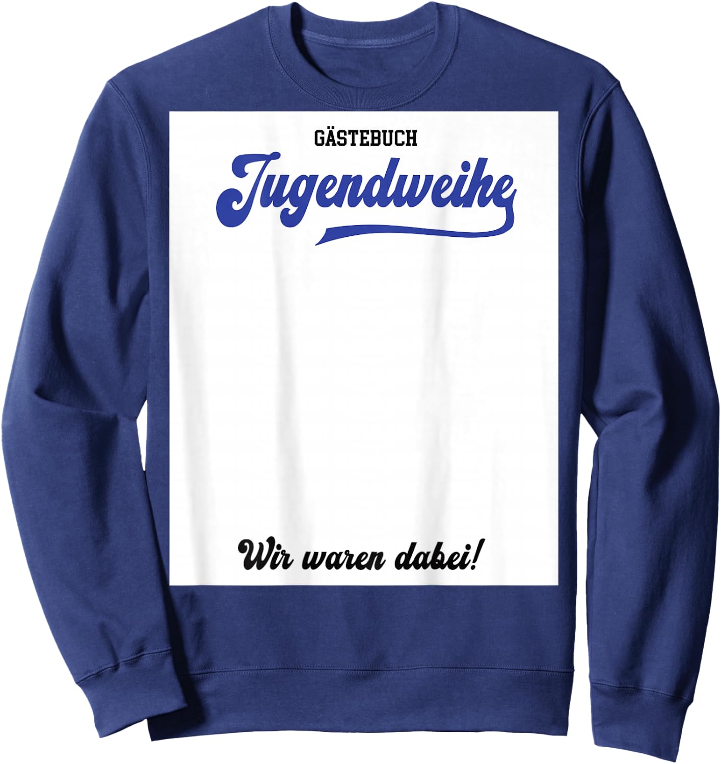 Guest book youth dedication ideas party accessories boys youth party Sweatshirt - Sweatshirt | Navy