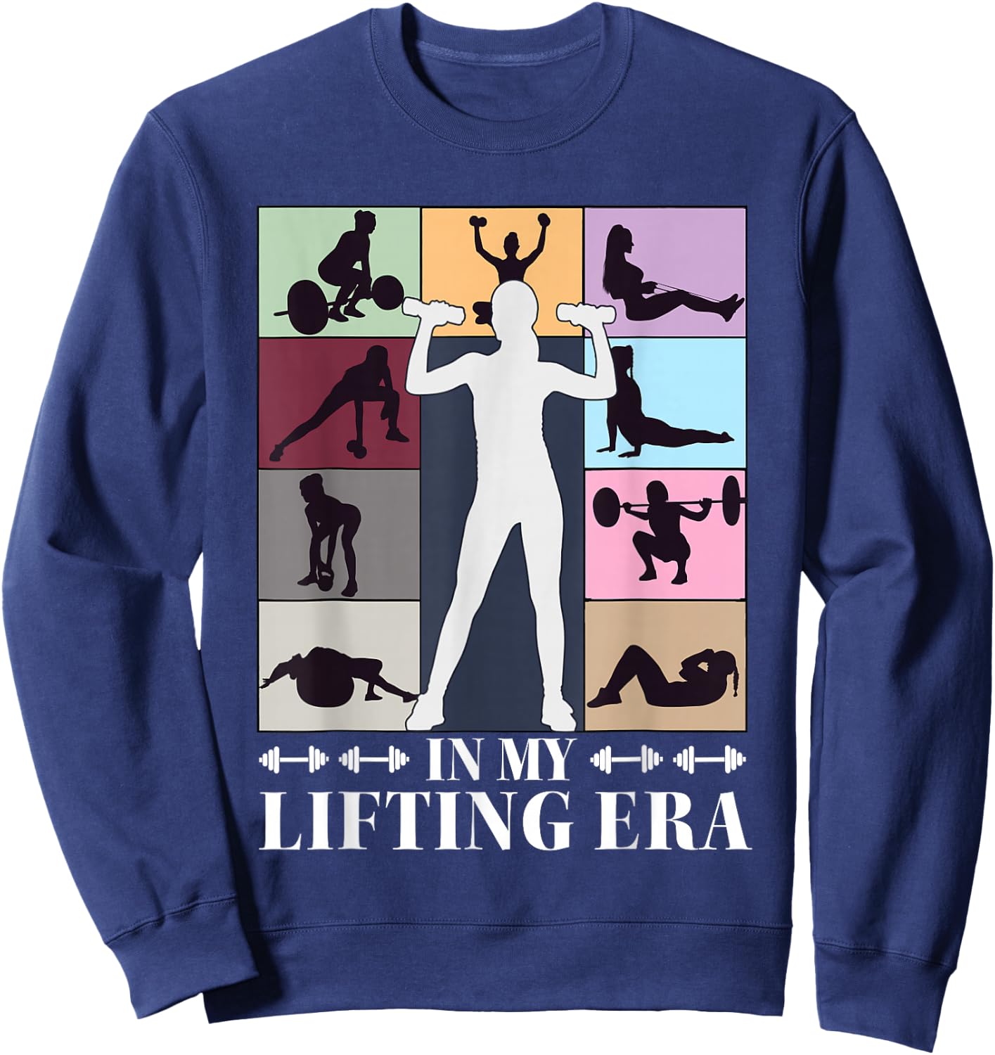 In My Lifting Era Workout Sport Motivation Gym Women Girls Sweatshirt - Sweatshirt | Navy
