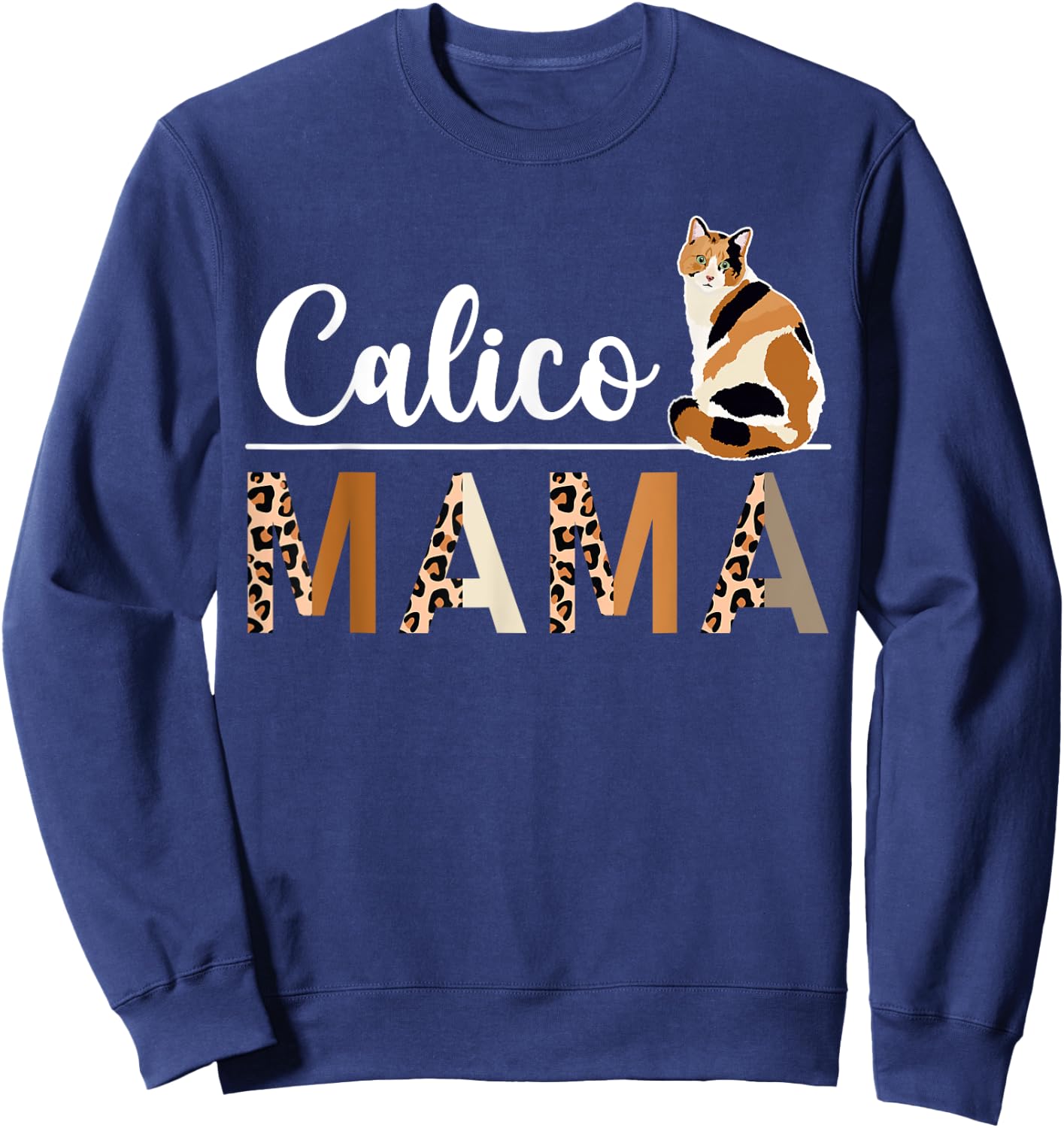 Calico Cat Lover Calico Cat Mom Cat-Themed Girls Sweatshirt - Sweatshirt | Navy