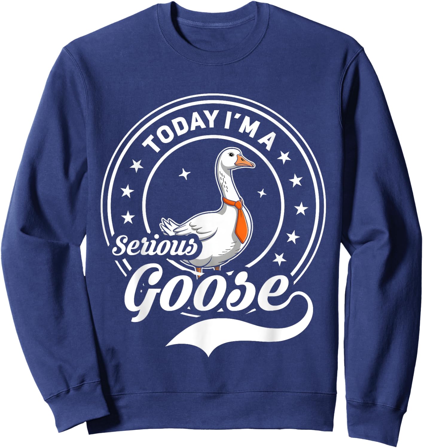 Today I'm A Serious Goose Funny Goose Meme Sweatshirt - Sweatshirt | Navy
