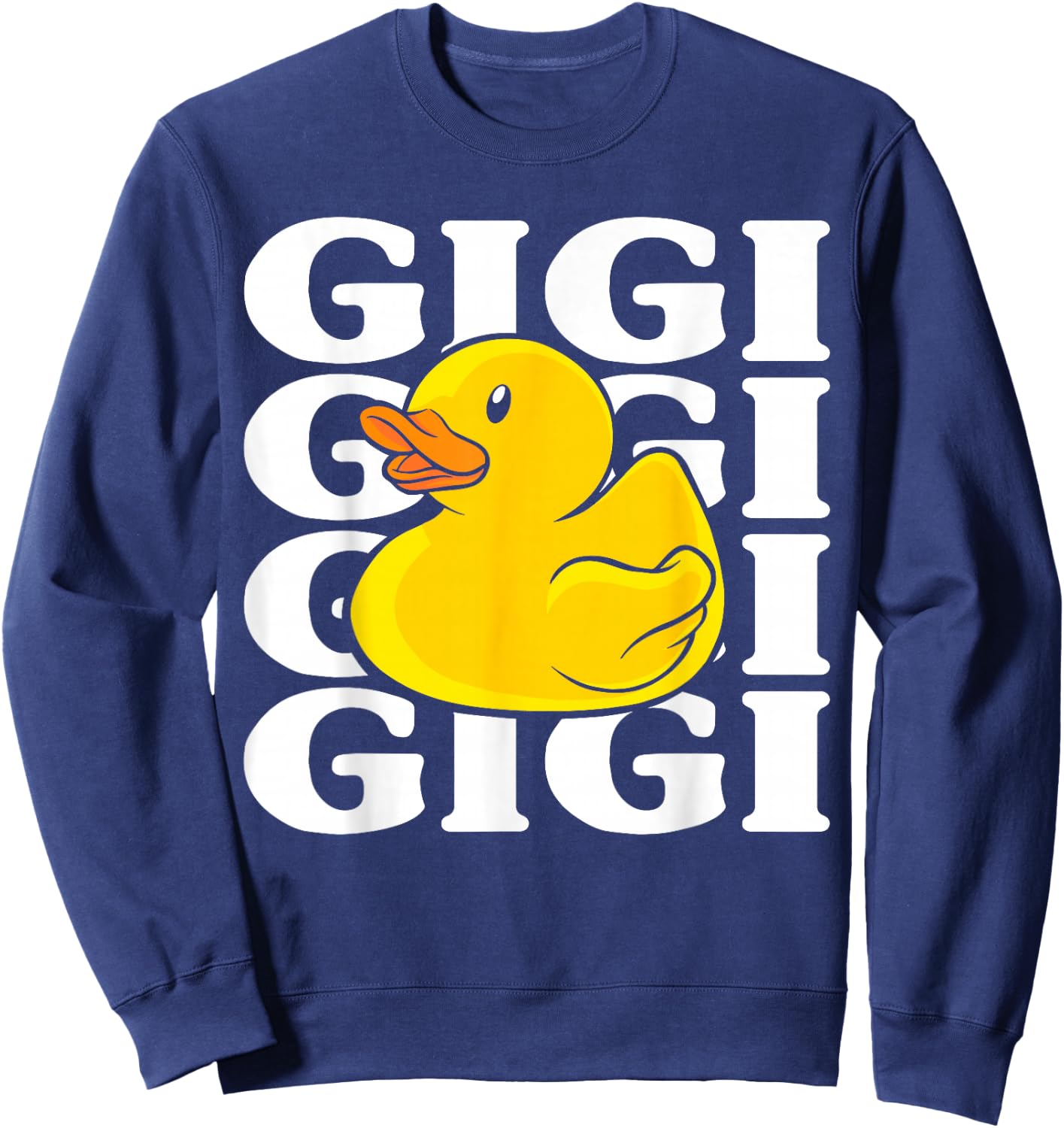 One Happy Dude Gigi 1st Birthday Rubber Duck Party Sweatshirt - Sweatshirt | Navy