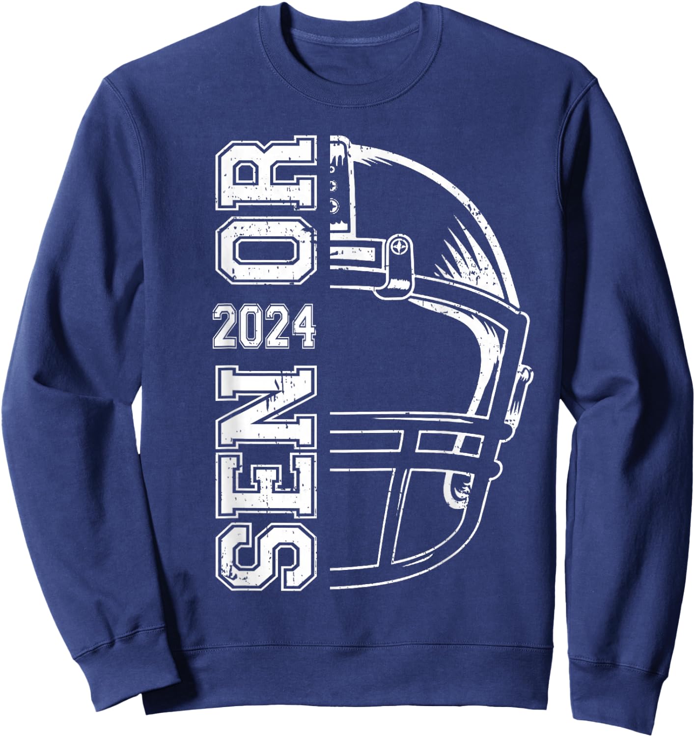 Game Day Helmet American Football Senior 2024 Graduation Sweatshirt - Sweatshirt | Navy