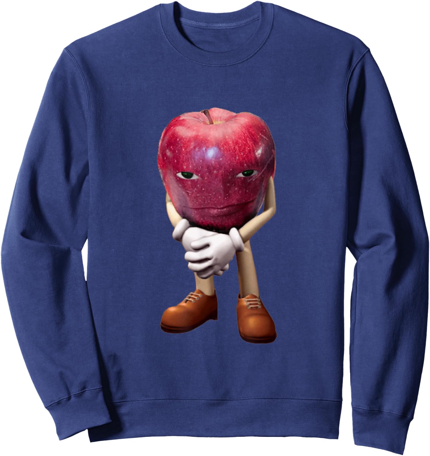 Rizz apple funny meme Sweatshirt - Sweatshirt | Navy