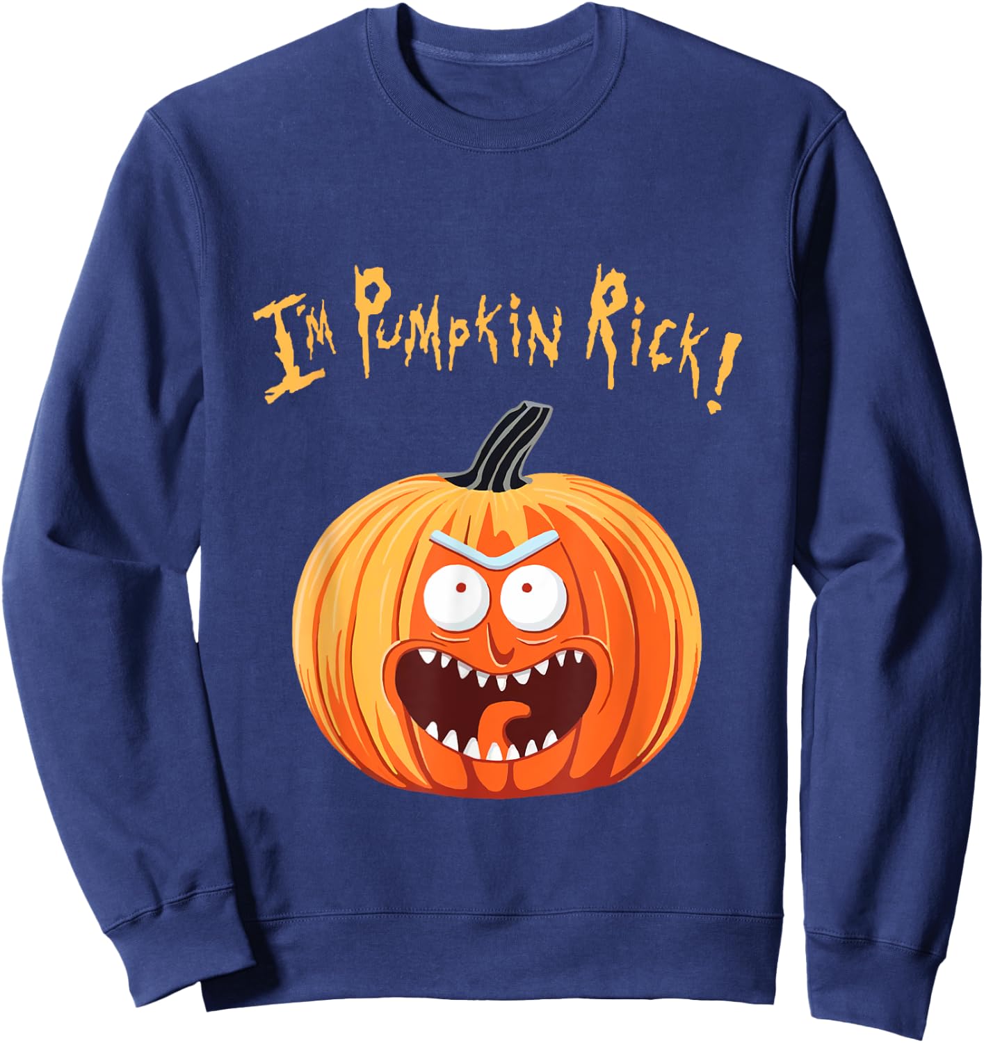 Existence Is Pain Halloween Pumpkin Fandom Funny Men Sweatshirt - Sweatshirt | Navy
