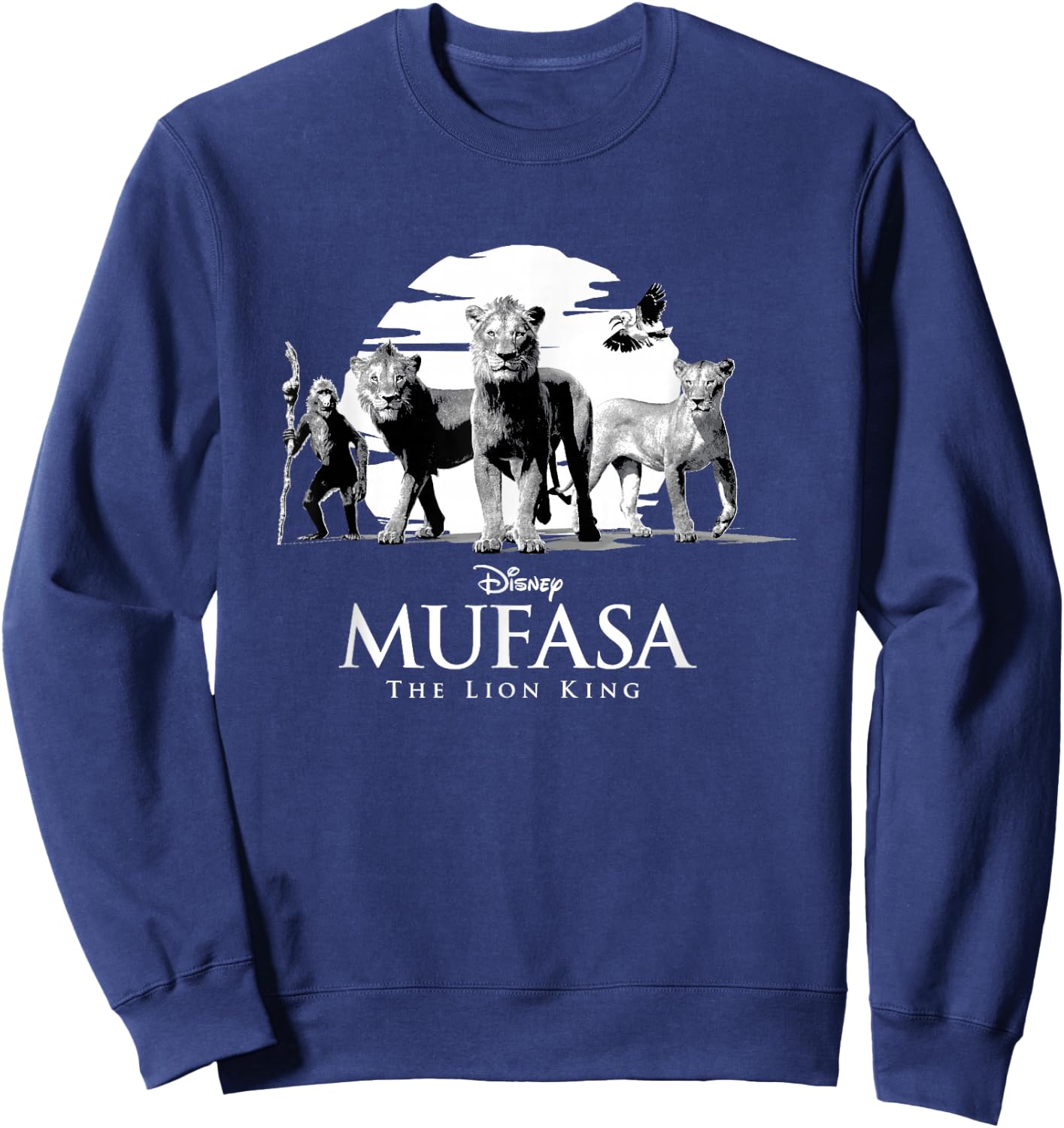 Disney Mufasa: The Lion King Monochromatic Sunset Sweatshirt - Sweatshirt | Navy