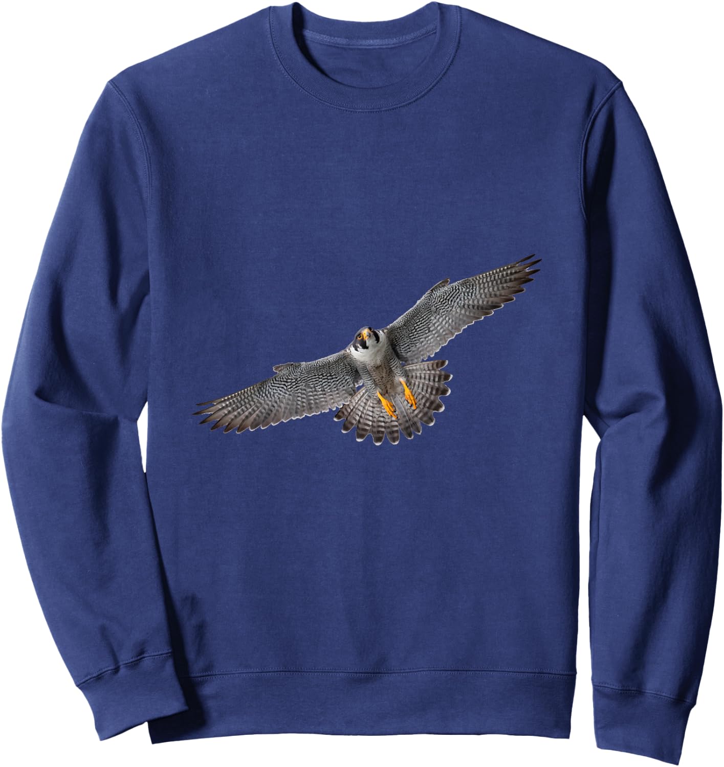 Faucon pèlerin en vol 1 Haut de Gamme Sweatshirt - Sweatshirt | Navy