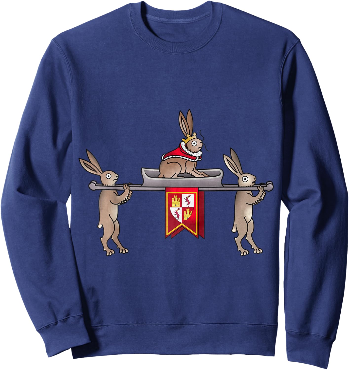 Medieval Marginalia - King Whiskers III - MargiKnights Sweatshirt - Sweatshirt | Navy