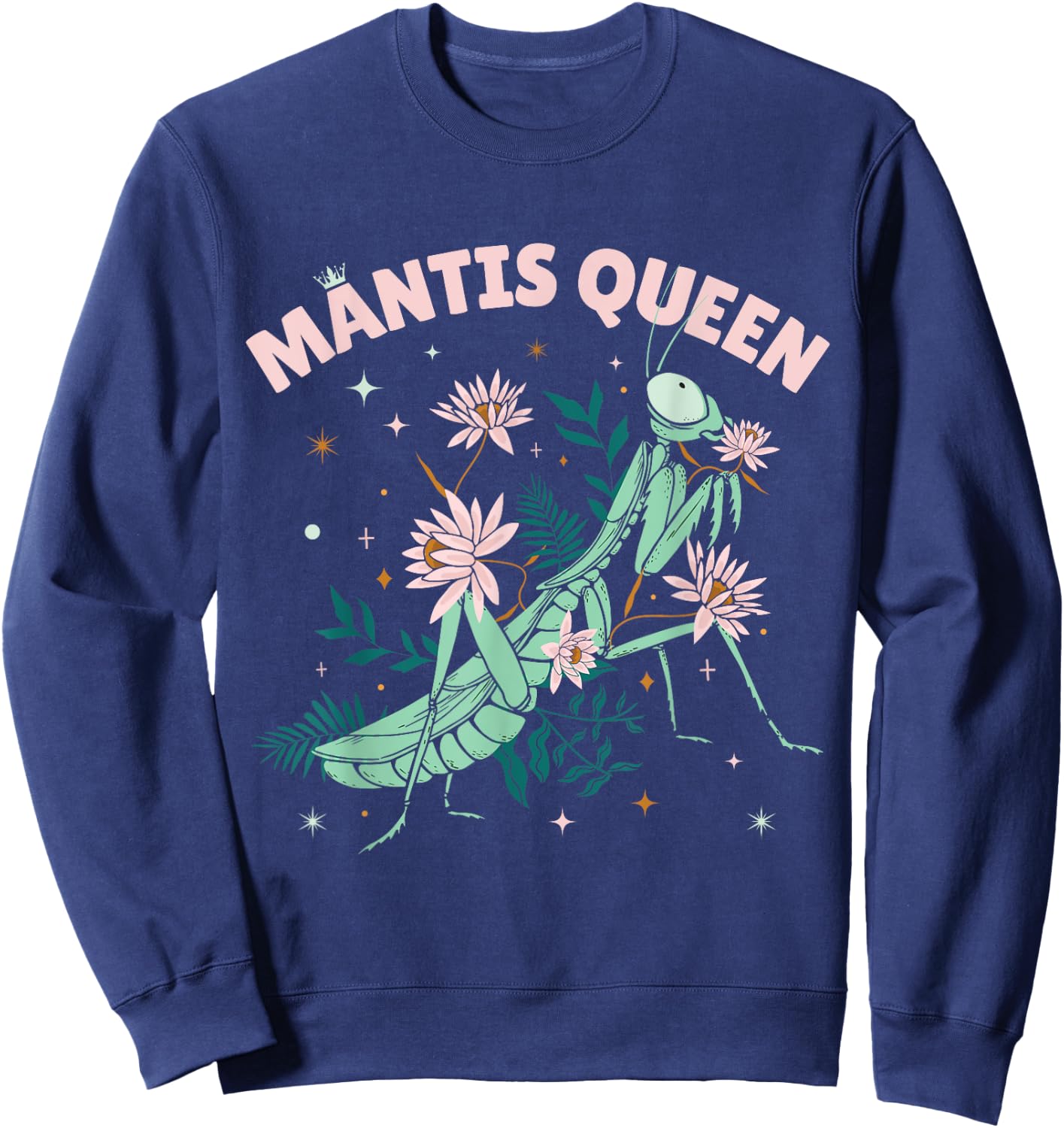 Praying Mantis Queen, Women's Praying Mantis Sweatshirt - Sweatshirt | Navy