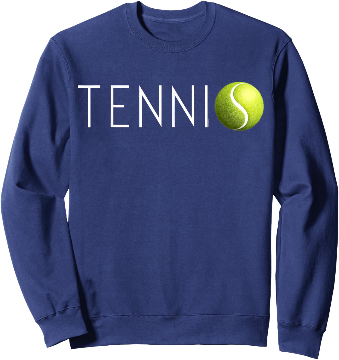 Tennis T Shirt Women & Kids Cool Text Tennis Ball Sweatshirt - Sweatshirt | Navy