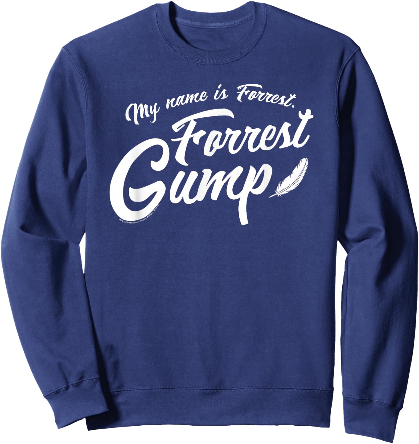 Forrest Gump My Name is Forrest Script Sweatshirt - Sweatshirt | Navy