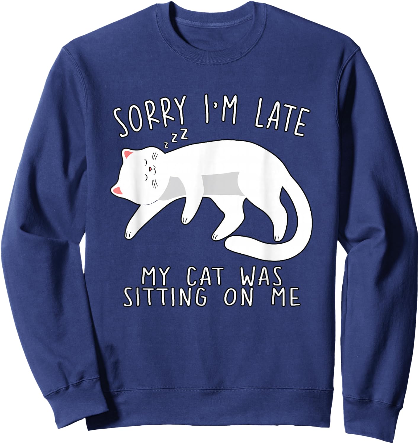 Cat Lover Lazy Graphic Men Girls Boys Kids Cats Sweatshirt - Sweatshirt | Navy