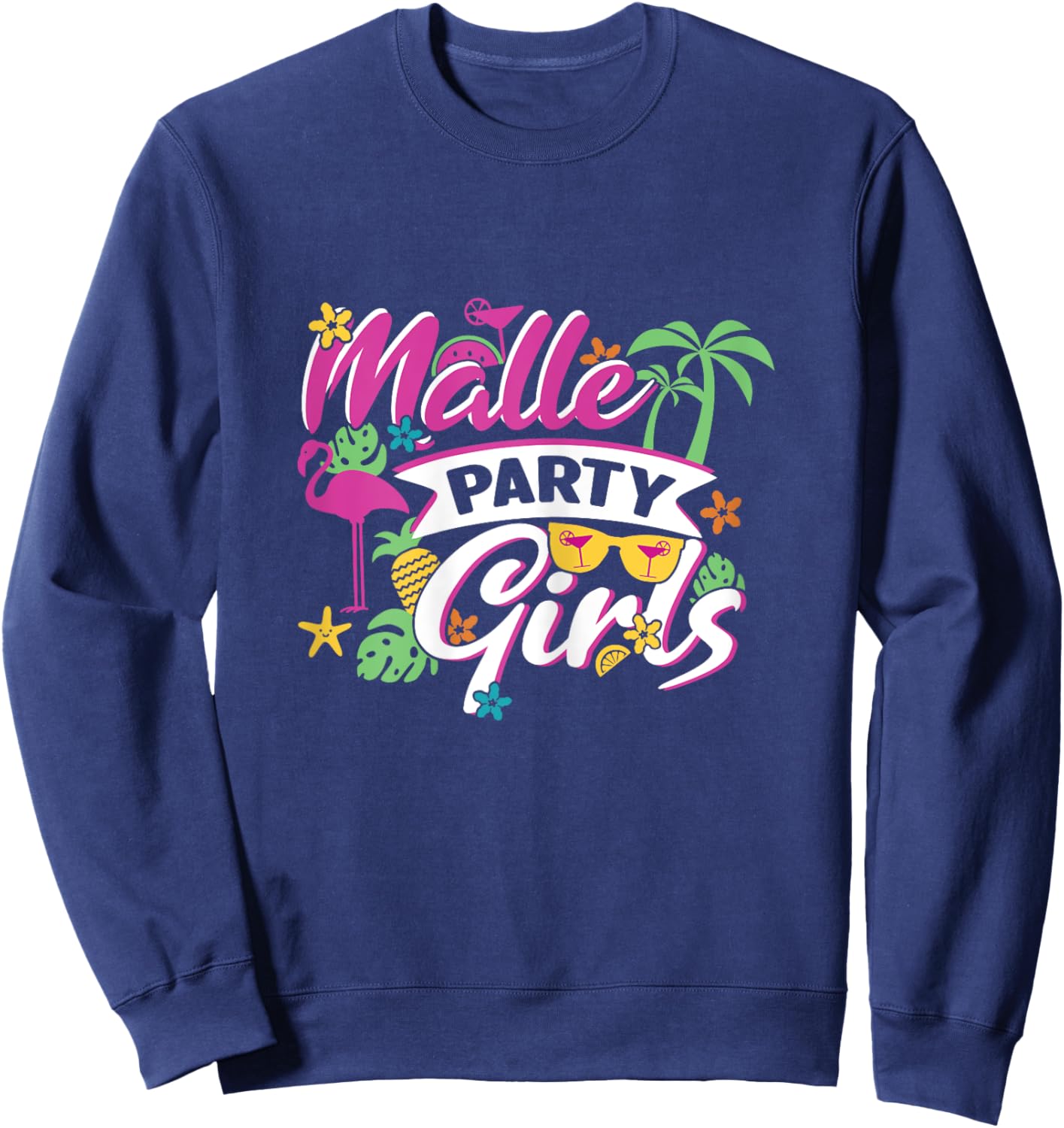 Malle Party Girls Mallorca , black Sweatshirt - Sweatshirt | Navy