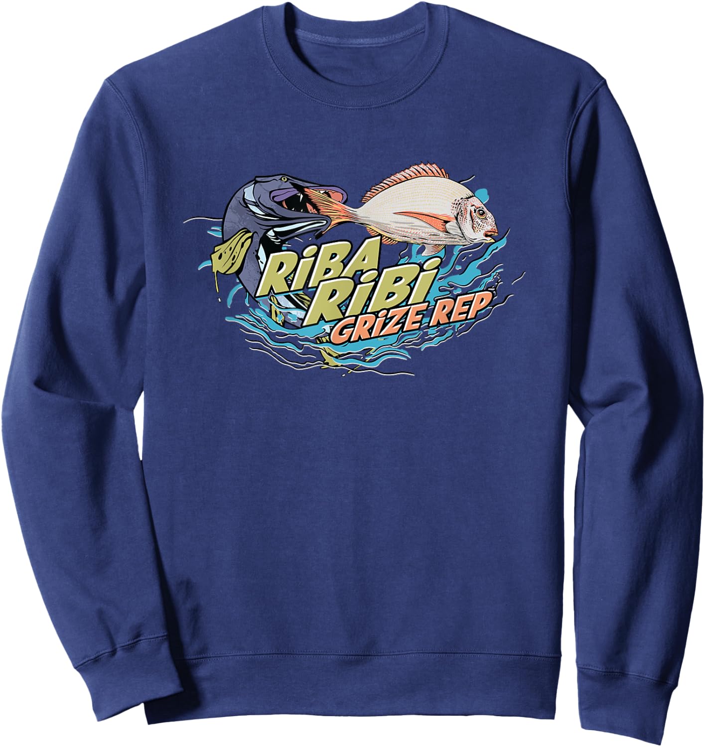 Balkan Jugo - Jugoslawien Spruch riba ribi grize rep Sweatshirt - Sweatshirt | Navy