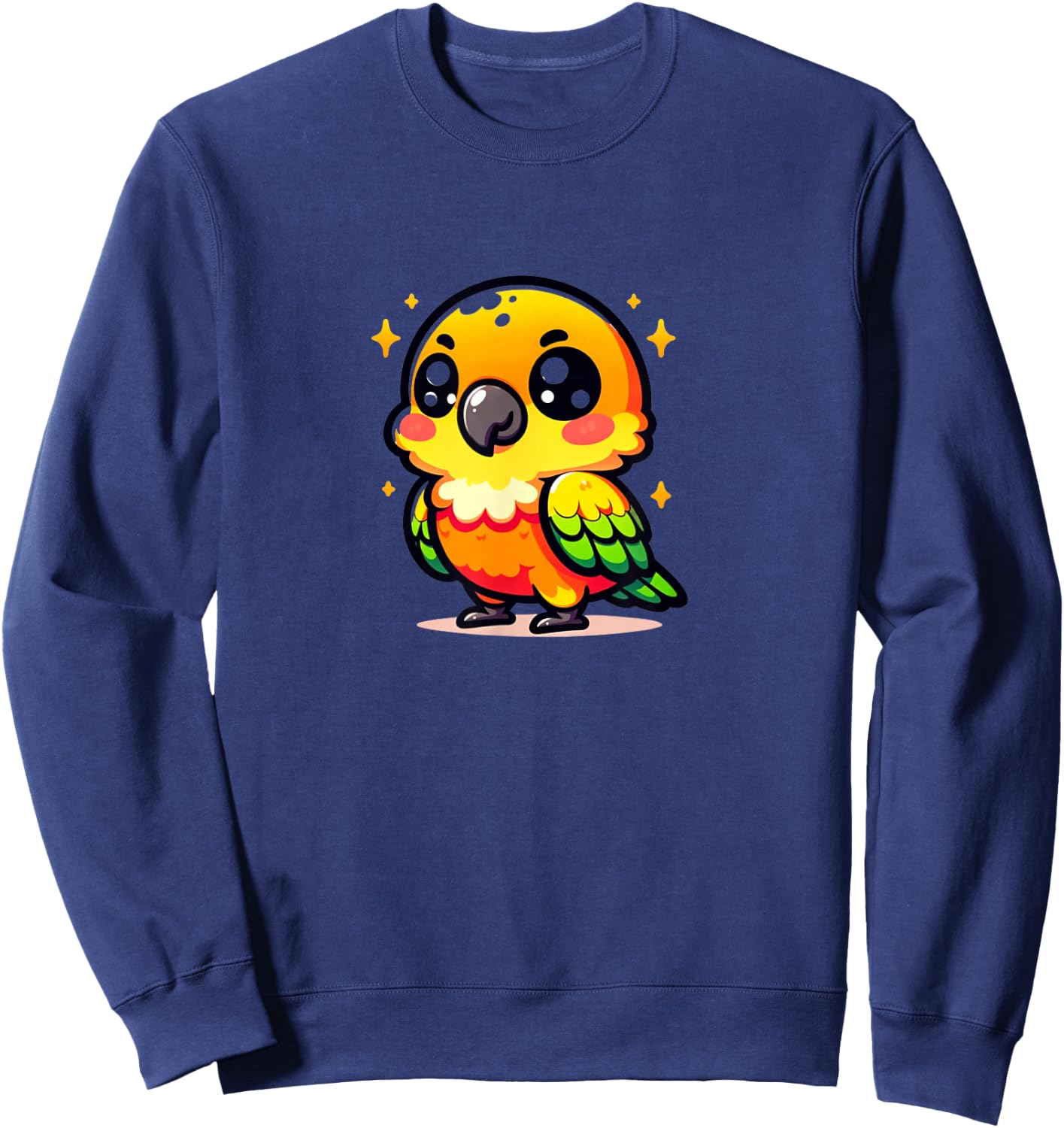 Cute Sun Conure Bird Kawaii Kids Boys Girls Sweatshirt - Sweatshirt | Navy