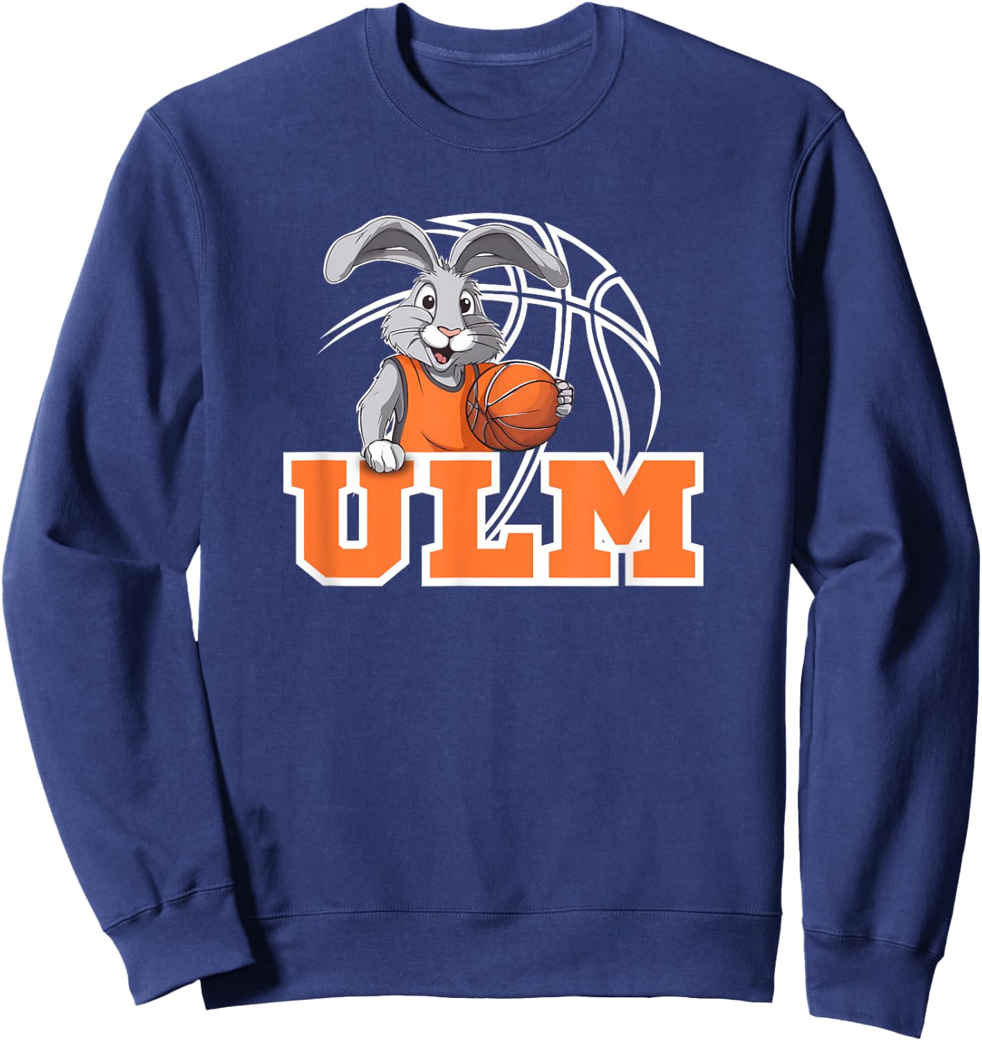 Ulm Basketball Fan Support Swabia Stadium Orange White , black Sweatshirt - Sweatshirt | Navy