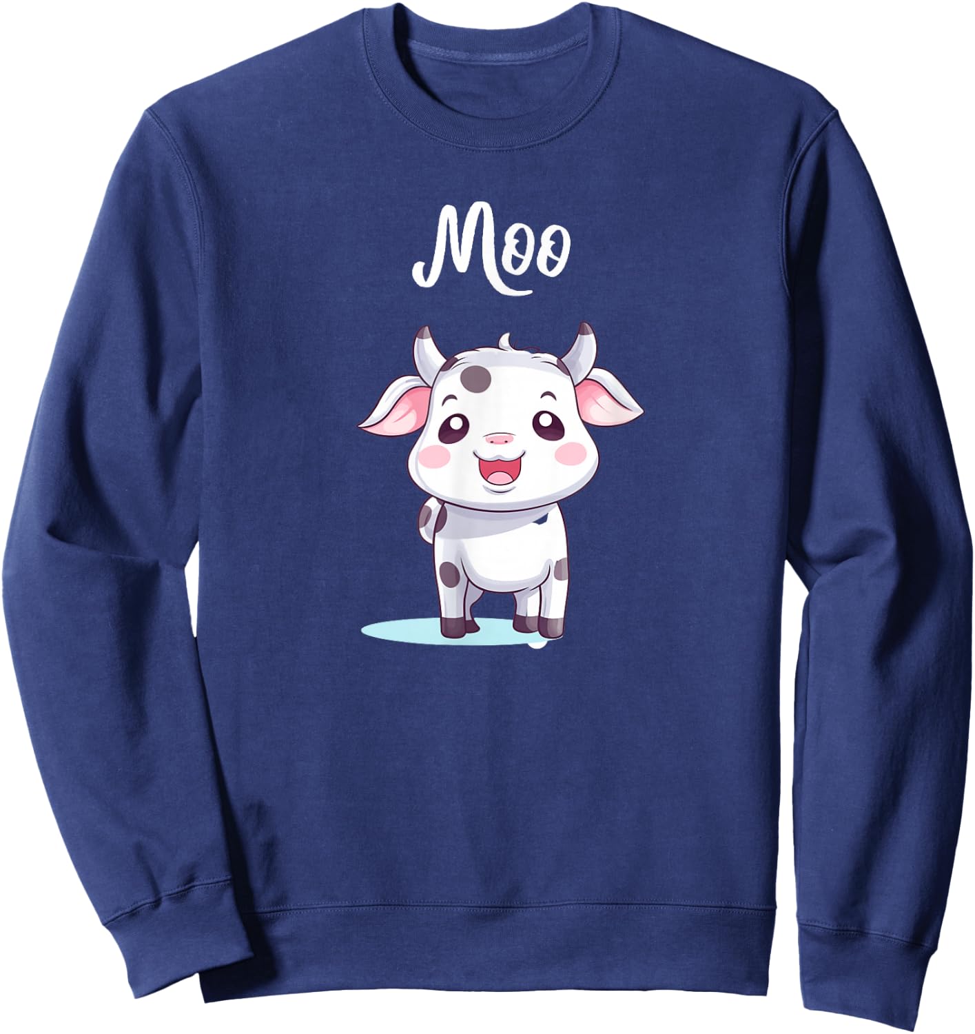 Cow Moo Cow Kids Sweatshirt - Sweatshirt | Navy