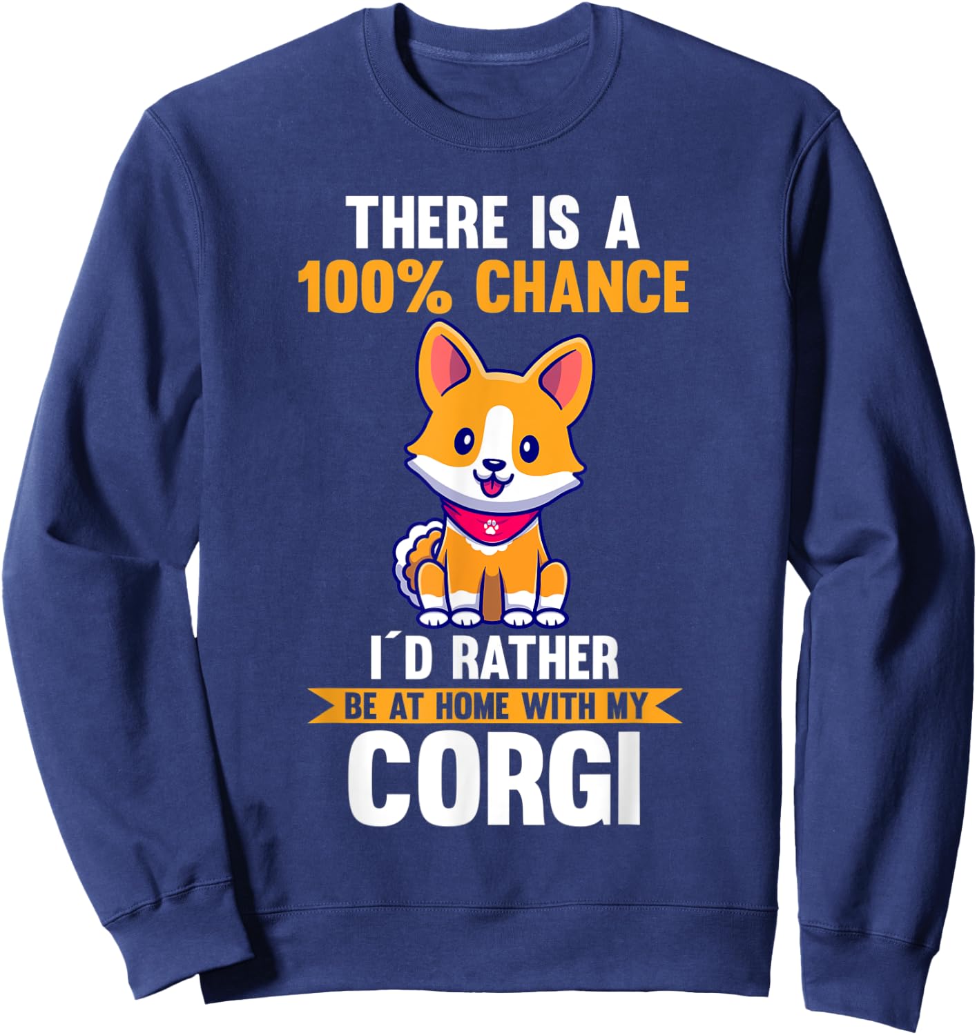 Dog Corgi Sweatshirt - Sweatshirt | Navy