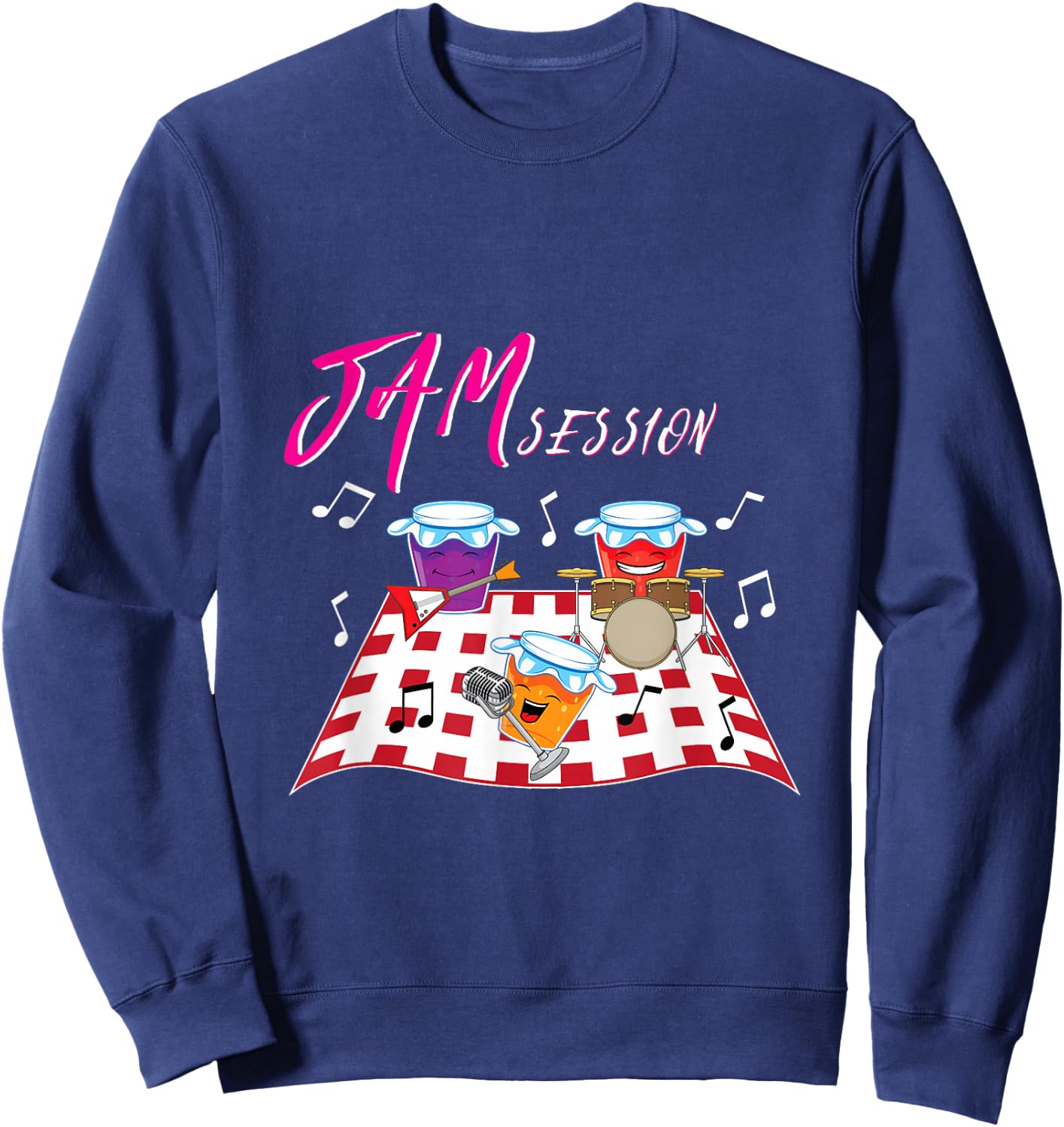 Jam Session - Funny Music Pun Sweatshirt - Sweatshirt | Navy