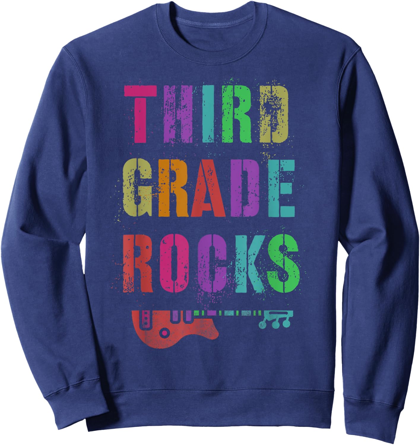 3rd GRADE ROCKS Teacher Ready to Rock Third Gr Is My Jam Sweatshirt - Sweatshirt | Navy