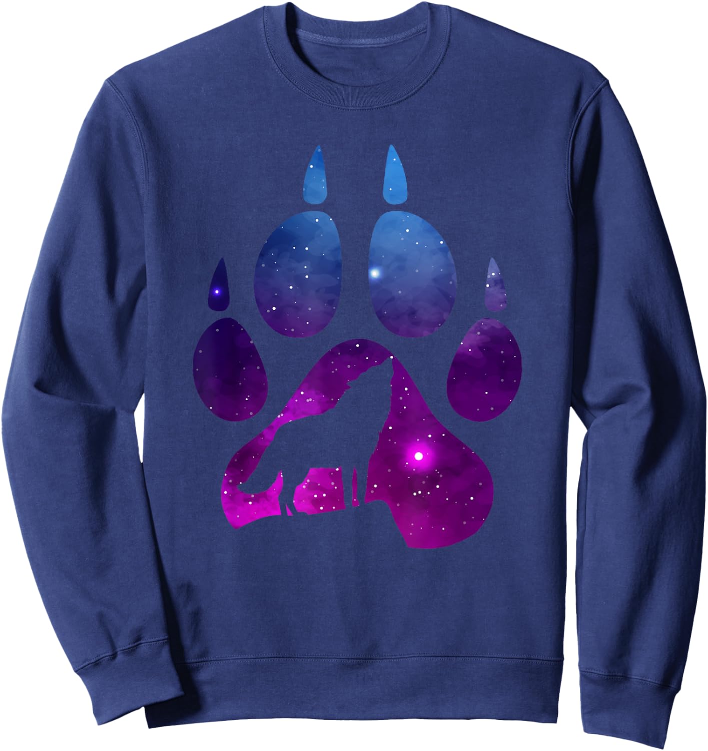 Wolf Paw Stars Wolves Sweatshirt - Sweatshirt | Navy