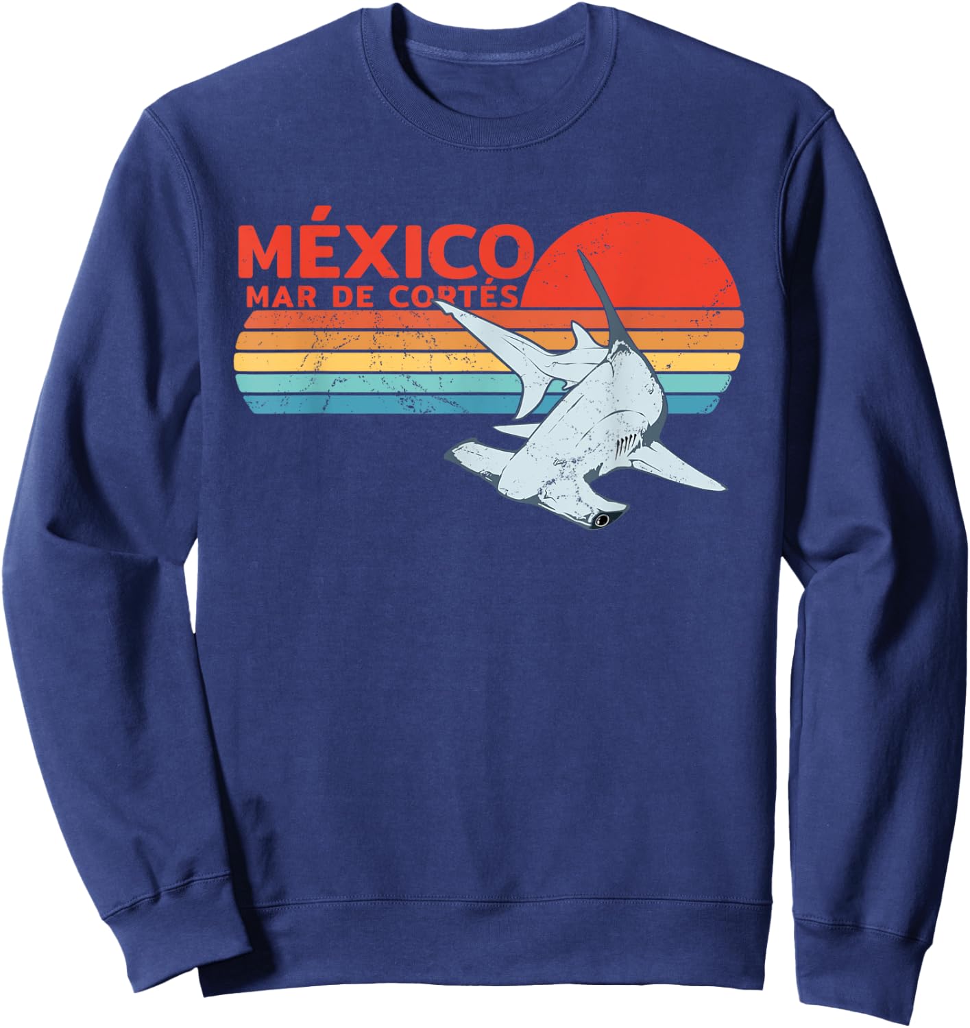 Hammerhead Shark Sea of Cortez Mexico Sweatshirt - Sweatshirt | Navy