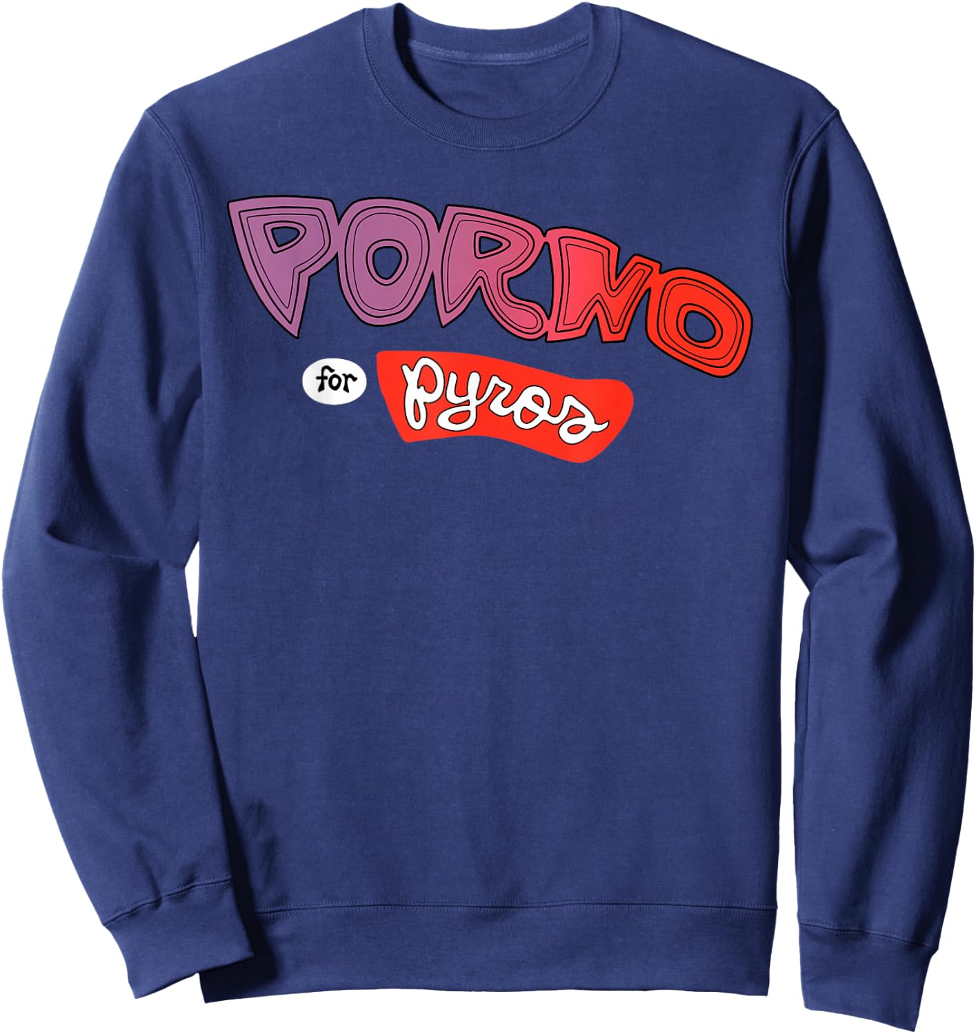 Porno For Pyros Logo Black Sweatshirt - Sweatshirt | Navy