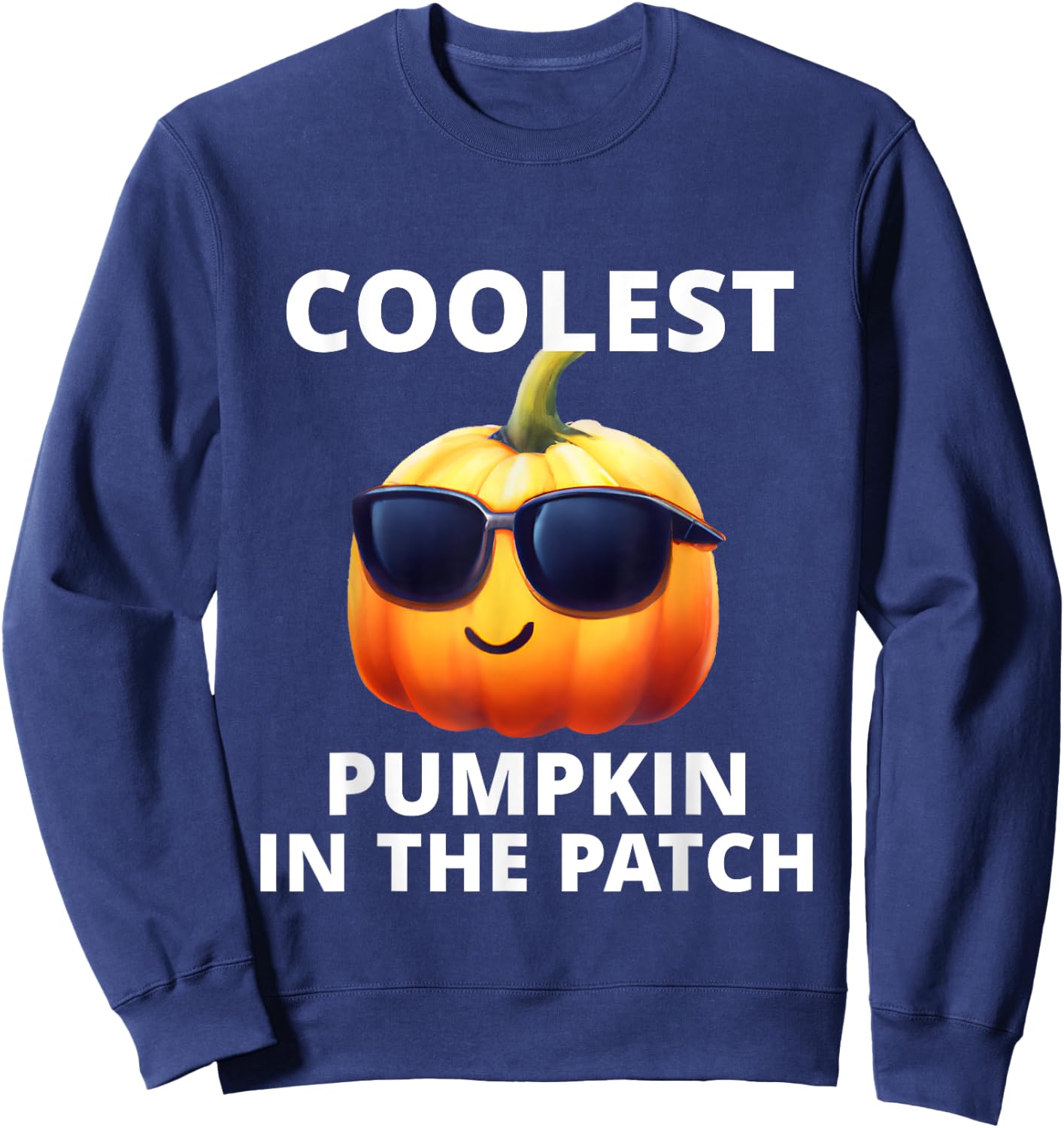 Coolest Pumpkin In The Patch Halloween Kids Sweatshirt - Sweatshirt | Navy